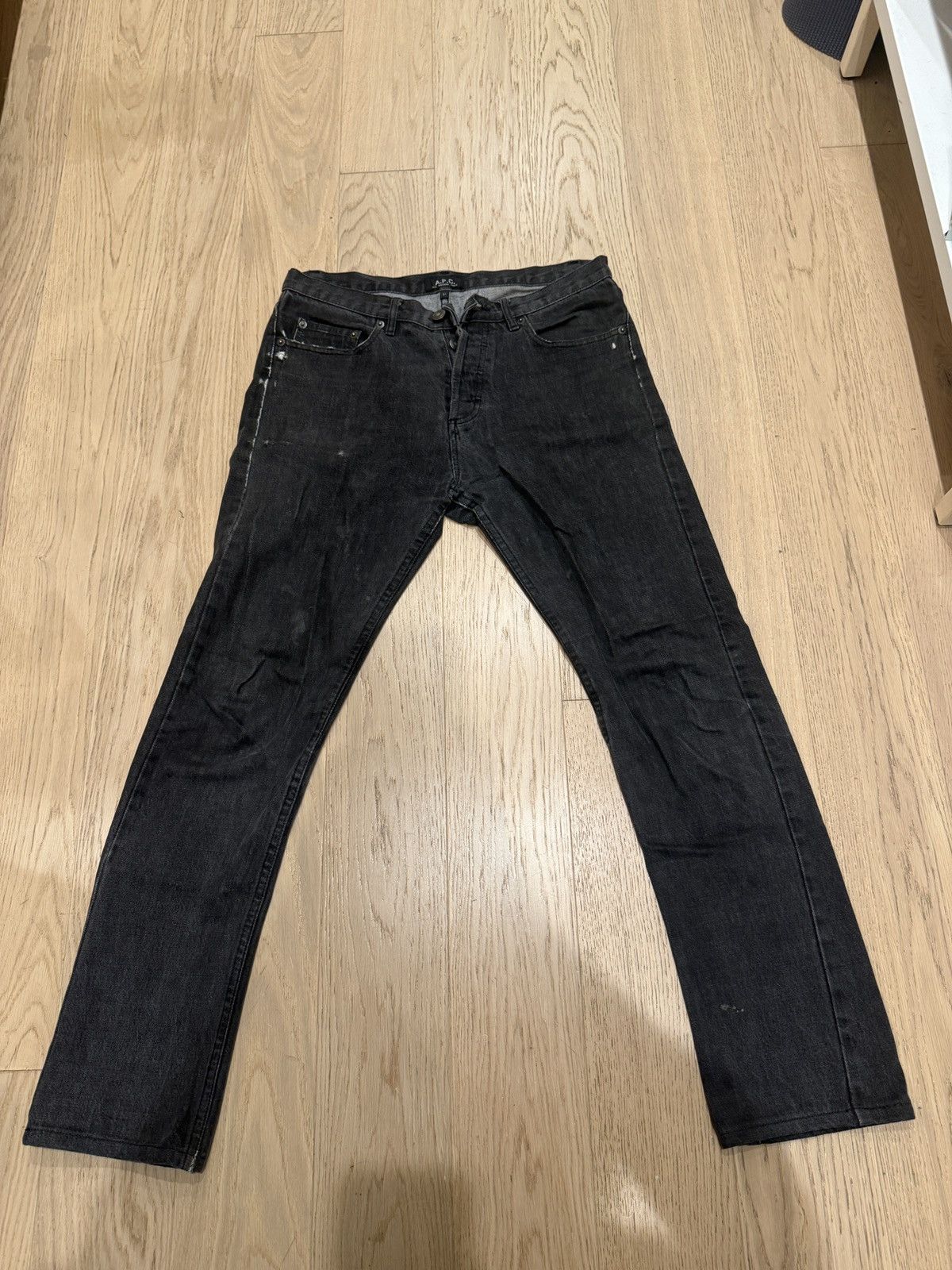 A.P.C. Distressed APC Black Jeans Size US 31 - 1 Thumbnail