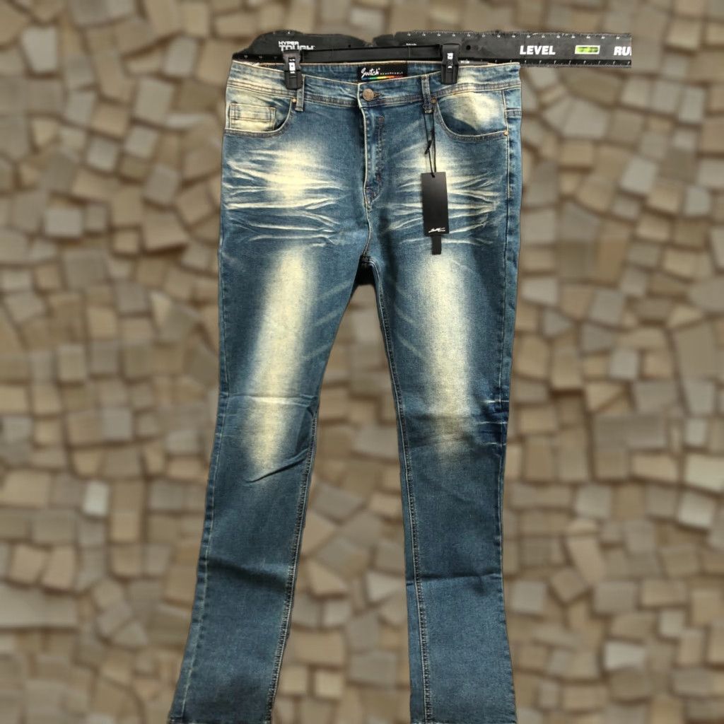 Vintage Switch Slim Tapered Jeans Size 40x34 Mens Mid Rise Acid Wash Blue Size US 40 / EU 56 - 1 Thumbnail