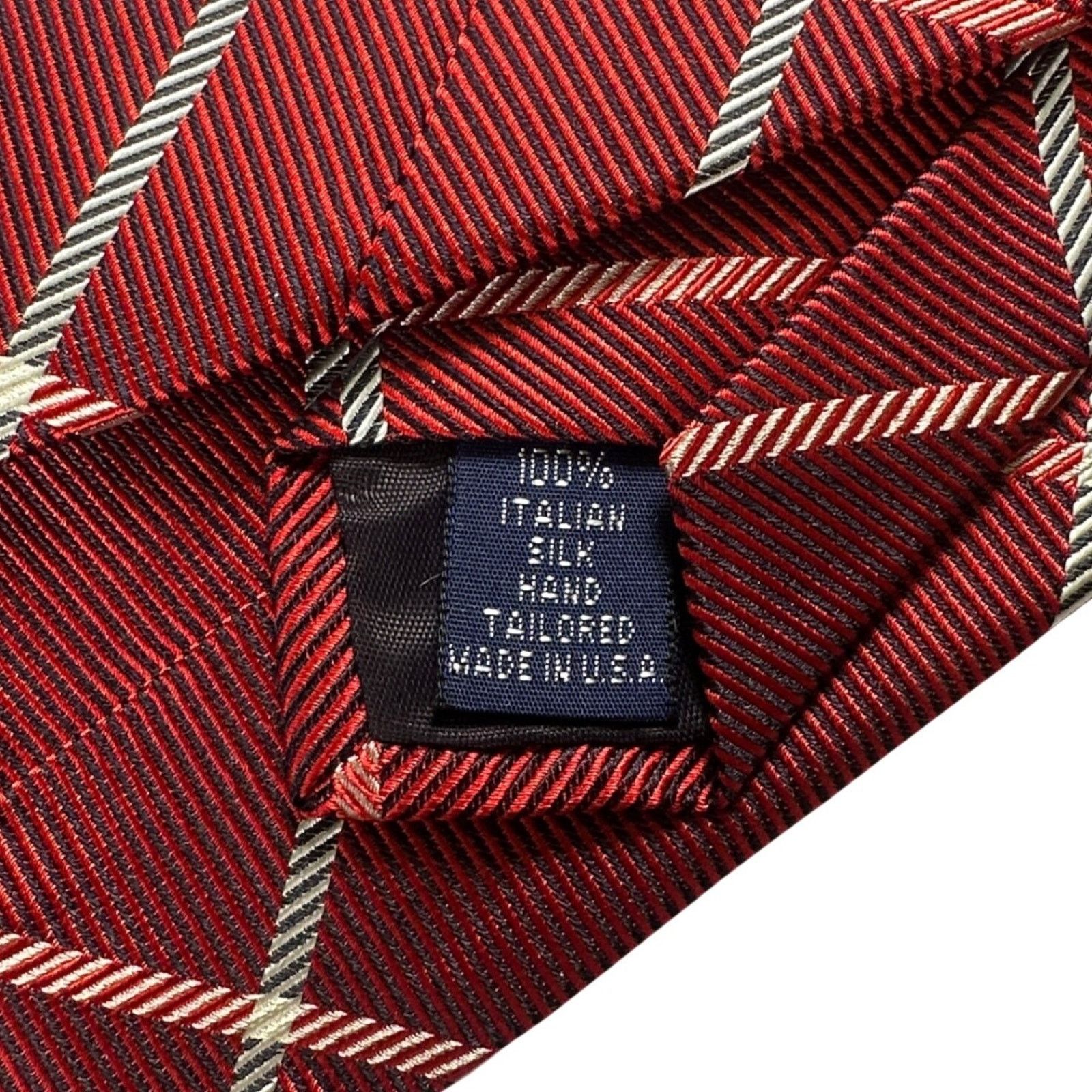 Paul Fredrick Paul Fredrick Red Plaid Silk Tie Made in USA NWT Size ONE SIZE - 5 Thumbnail
