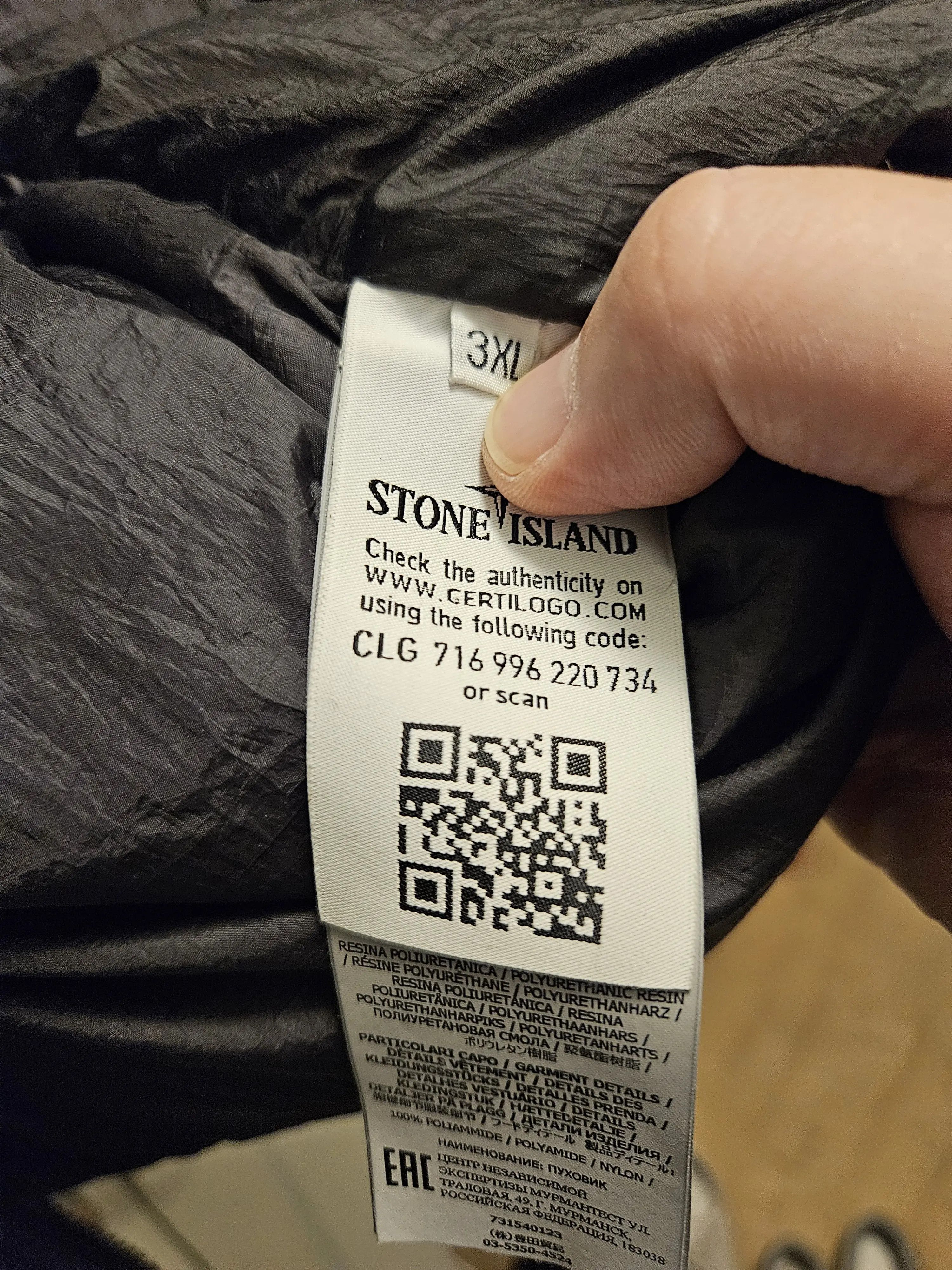 Stone Island Stone Island Garment Dyed Crinkle Reps NY Down Jacket Size US XXL / EU 58 / 5 - 5 Thumbnail