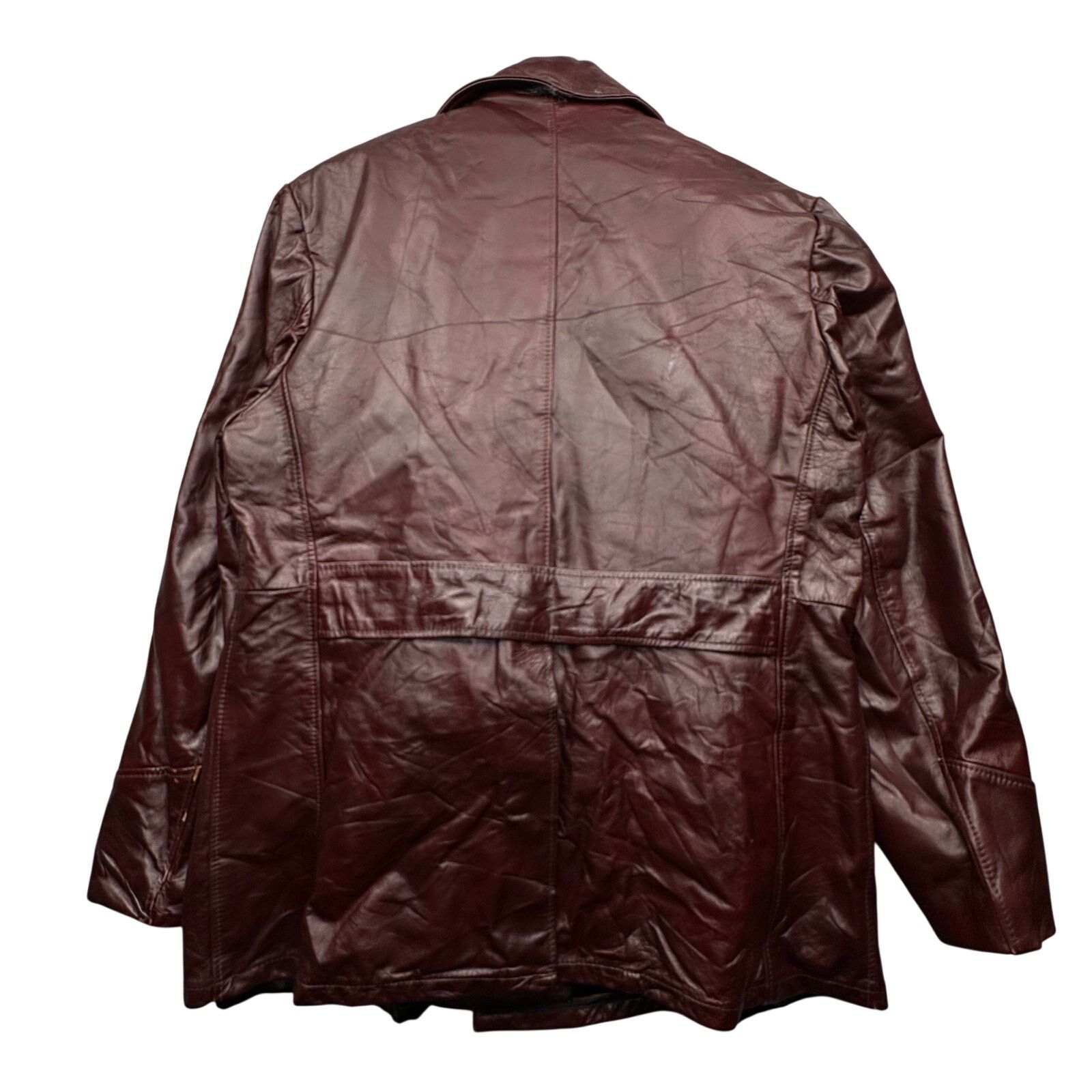 Schott Vintage Schott Bros Double Breasted Peacoat Leather Coat 44 Size US L / EU 52-54 / 3 - 2 Thumbnail