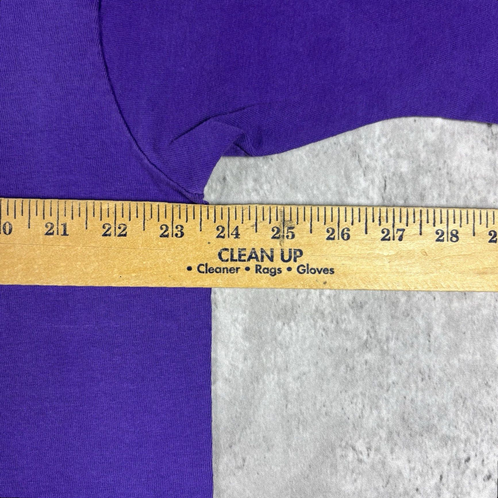 Vintage VINTAGE Purple Single Stitch Blank T Shirt Short Sleeve Distressed XL 90s Size US XL / EU 56 / 4 - 3 Thumbnail