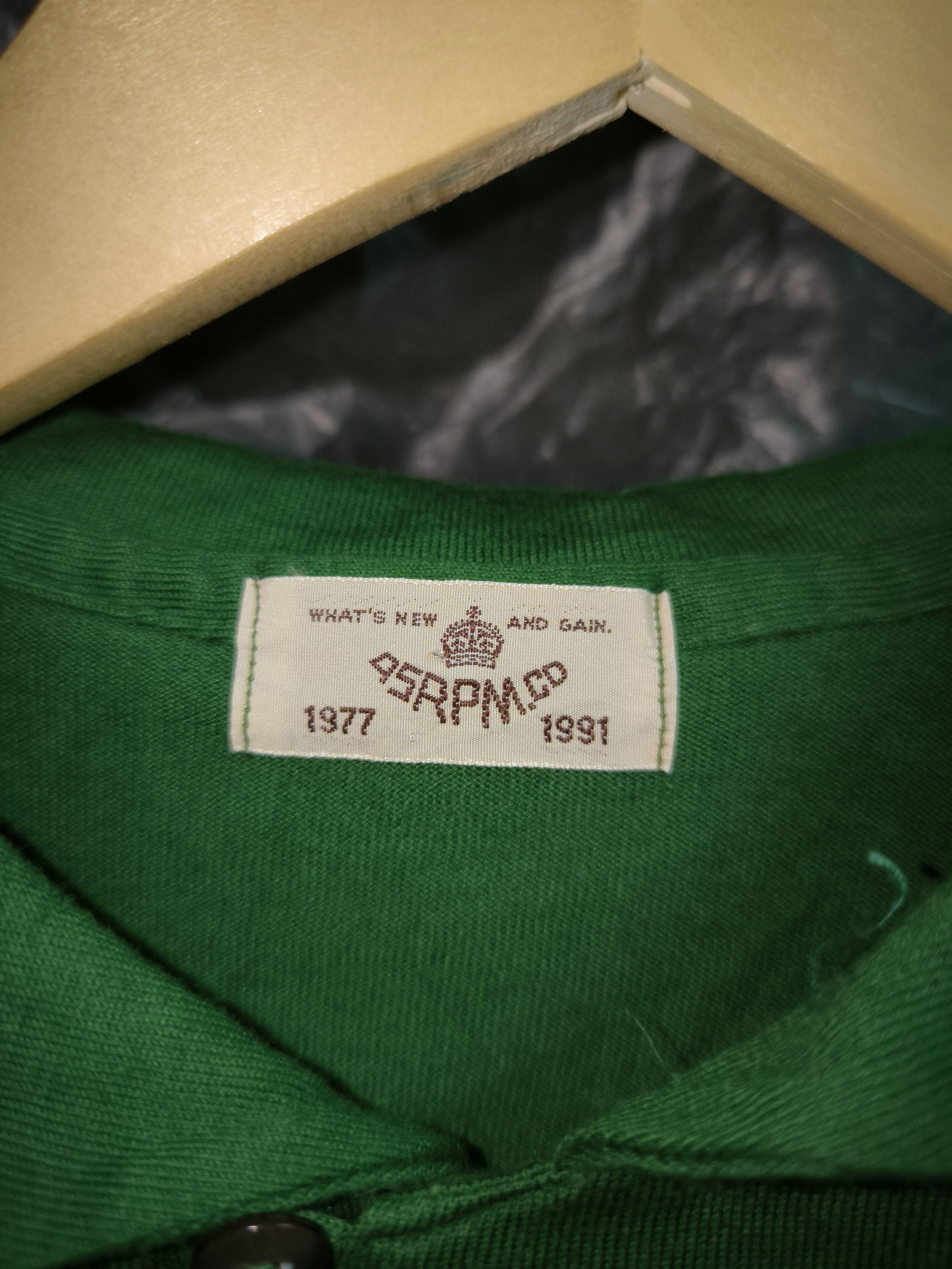 45rpm × Japanese Brand × Vintage Green Collar Longsleeve Tee Size US M / EU 48-50 / 2 - 10 Thumbnail