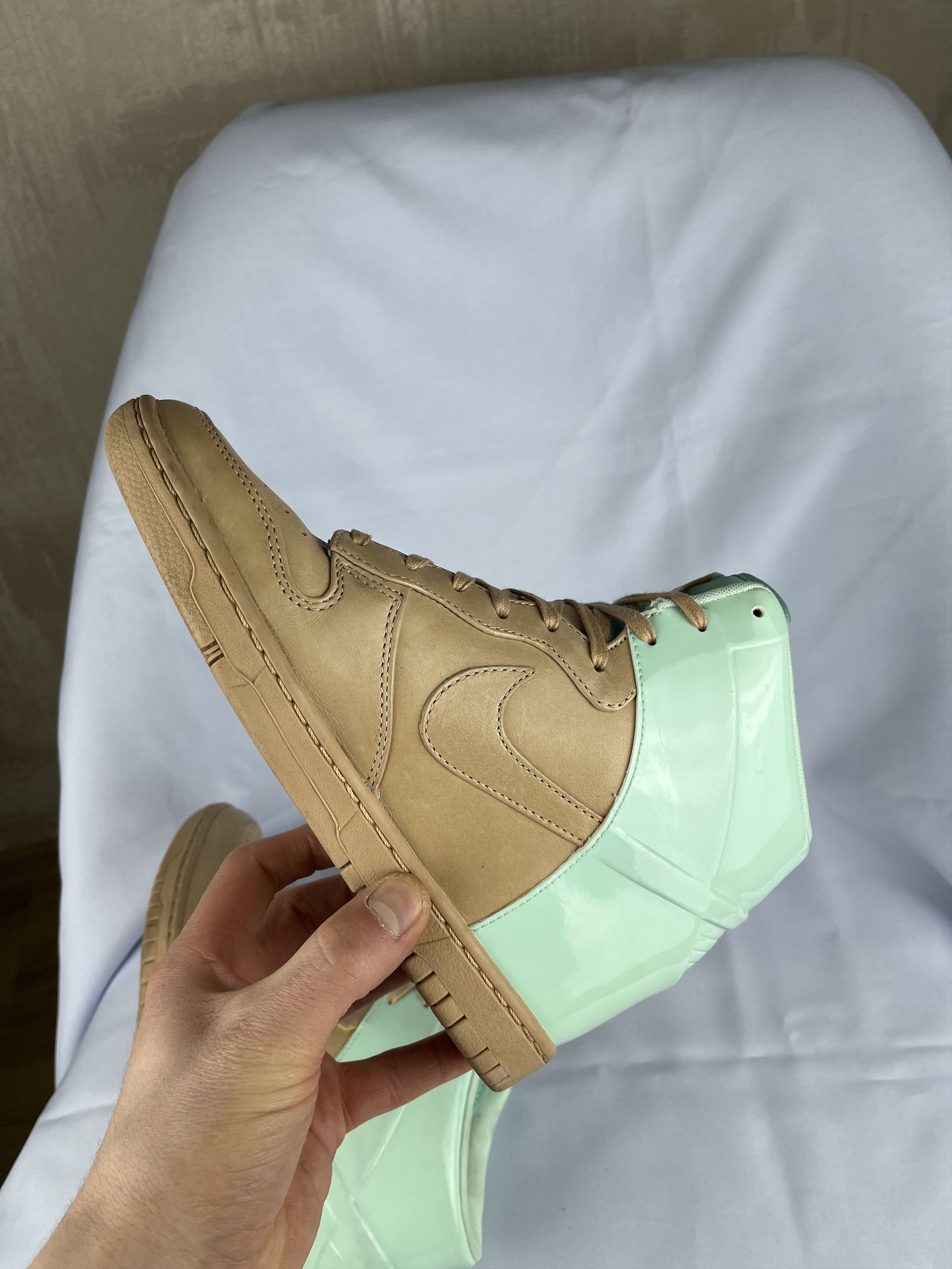 Nike Nike Dunk Sky High VT QS 'Vachetta Tan Arctic Green' Shoes Size US 6.5 / IT 36.5 - 12 Thumbnail