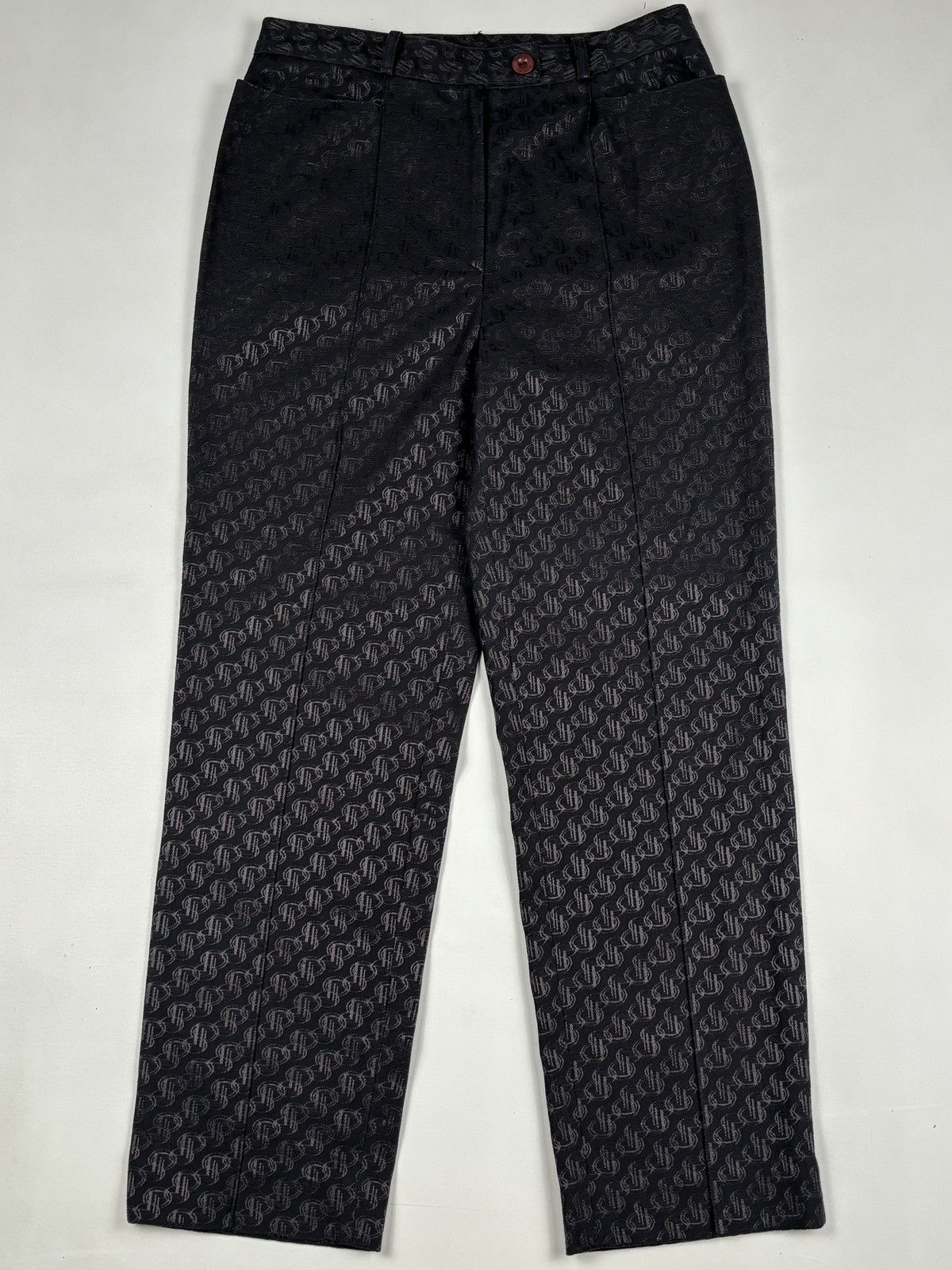 Gucci Tom Ford - 2000s Jacquard Pattern Trousers Size US 29 - 1 Thumbnail
