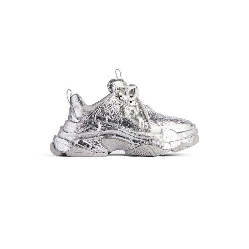 Balenciaga o1w1db10425 Triple S Sneakers in Silver Size US 9 / EU 42 - 1 Thumbnail