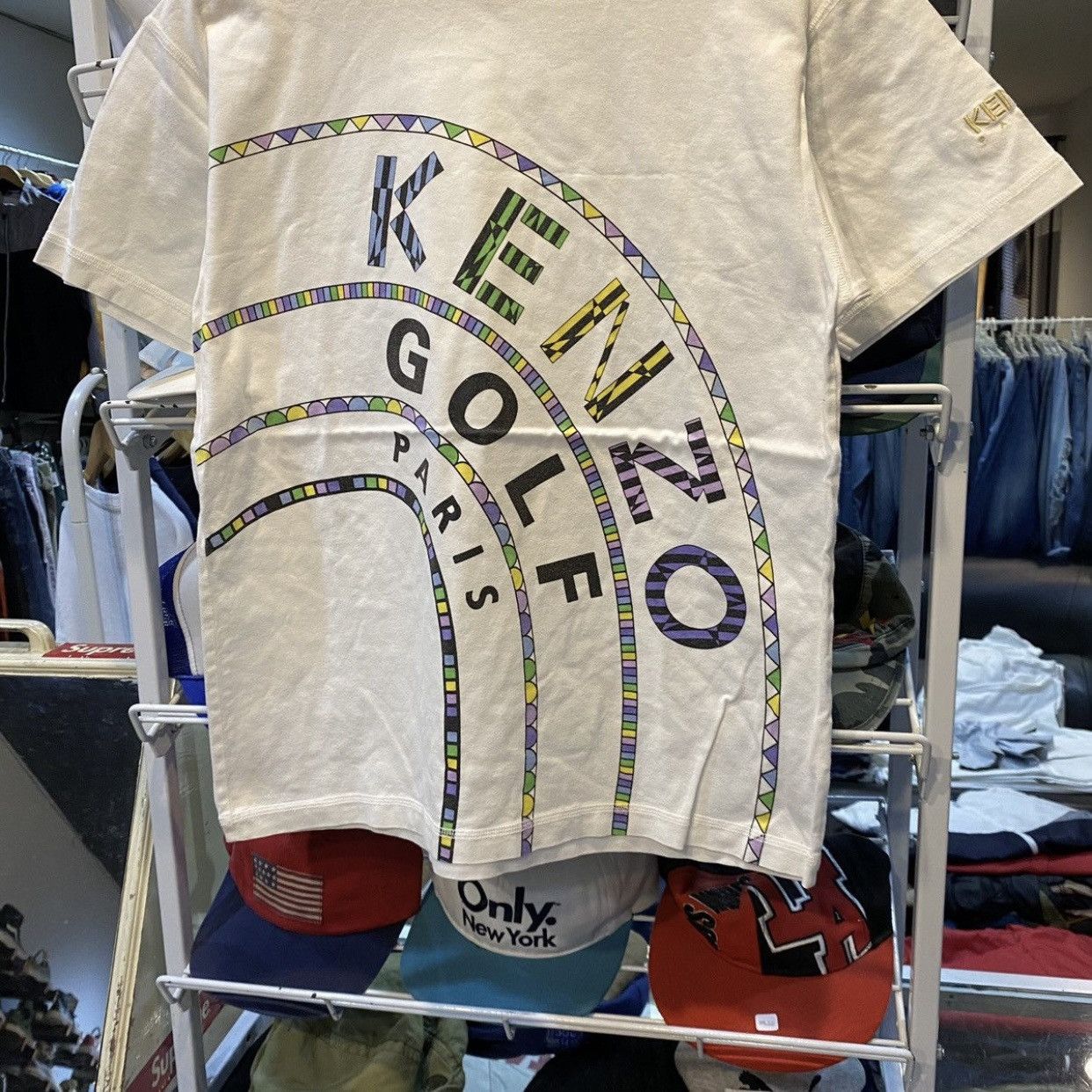Kenzo Vintage 90s Kenzo Golf Paris Rainbow Arc Logo T-Shirt Size US S / EU 44-46 / 1 - 4 Thumbnail