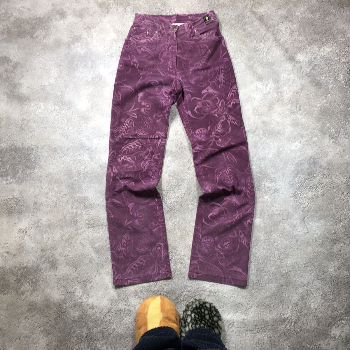 Vintage Vintage Y2K Floral Print Baggy Pants Grunge Aesthetic 26 Size 26" / US 2 / IT 38 - 1 Thumbnail