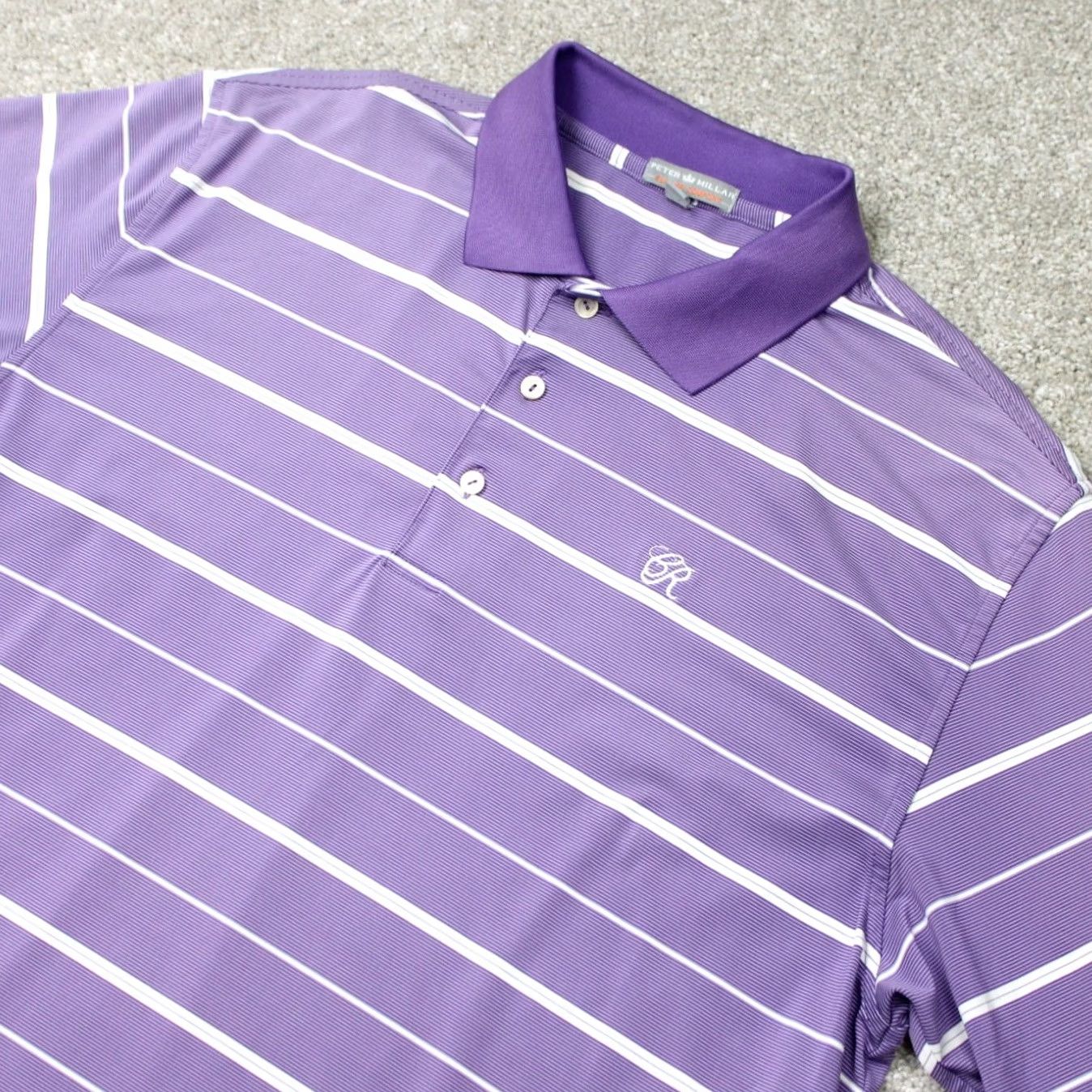 Peter Millar Peter Millar Polo Shirt Mens Large Purple Summer Comfort Golf Short Sleeve Shirt Size US L / EU 52-54 / 3 - 3 Thumbnail