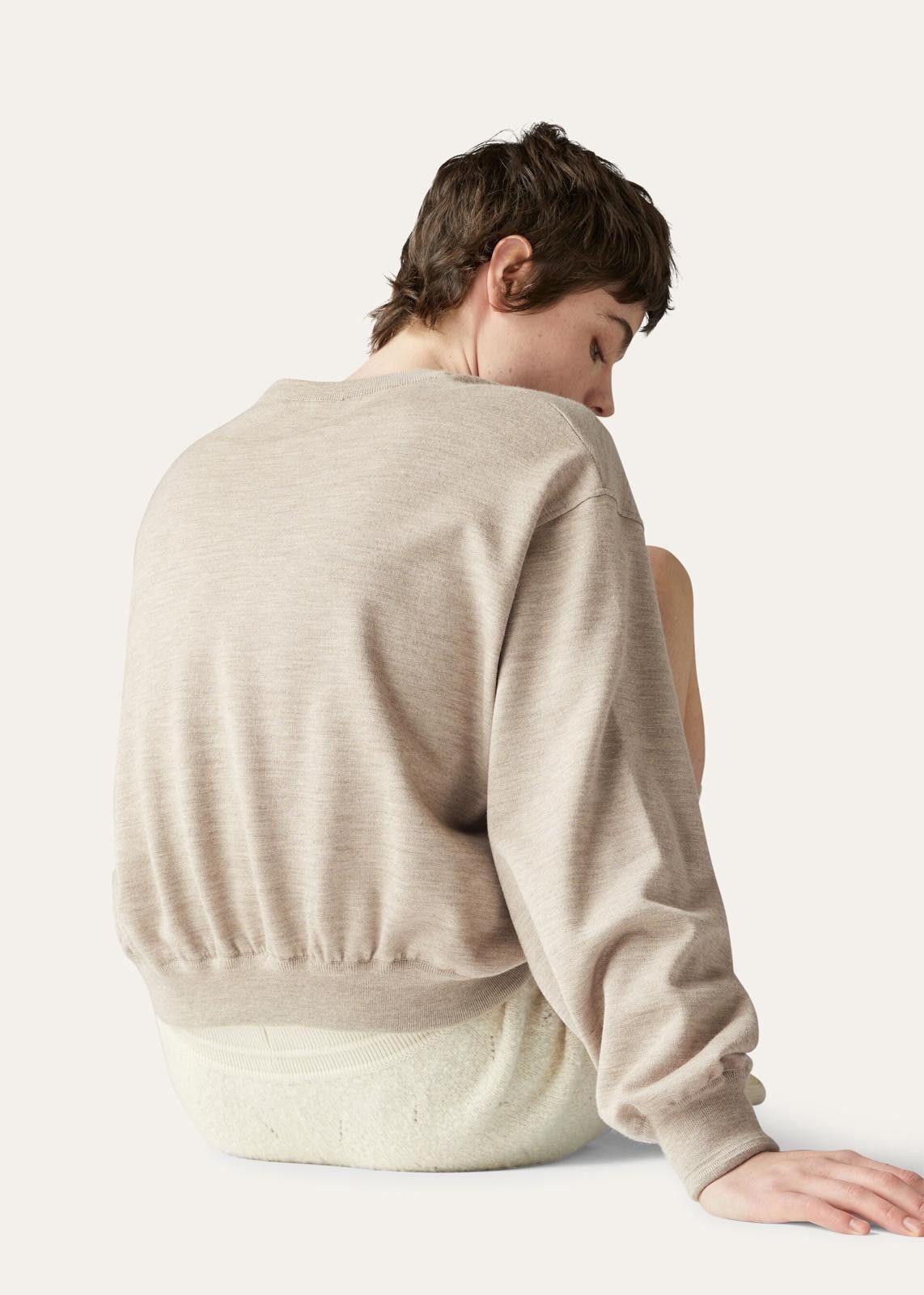 Loro Piana o1srvl11e1125 FAN2589 Cocooning Sweatshirt in Beige Size XS / US 0-2 / IT 36-38 - 4 Thumbnail