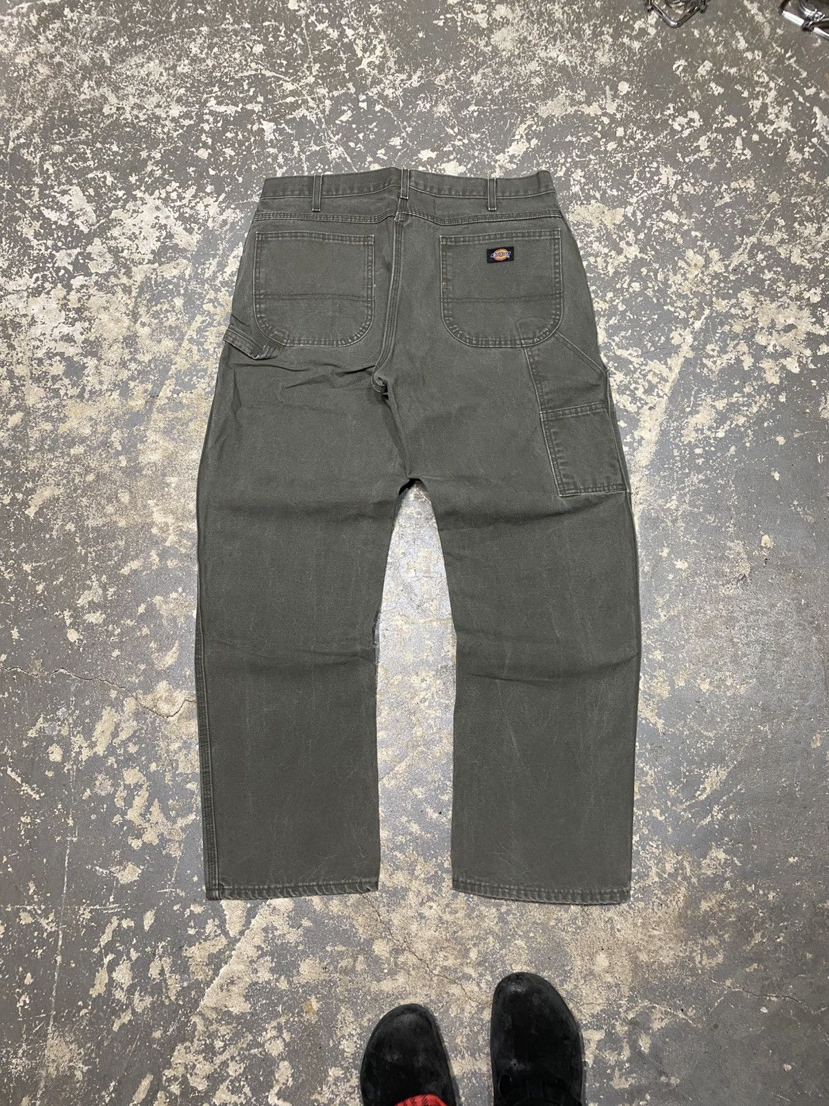 Carhartt × Dickies × Vintage Vintage Dickies Green Faded Carpenter Baggy Fit Pants Size US 36 / EU 52 - 1 Thumbnail