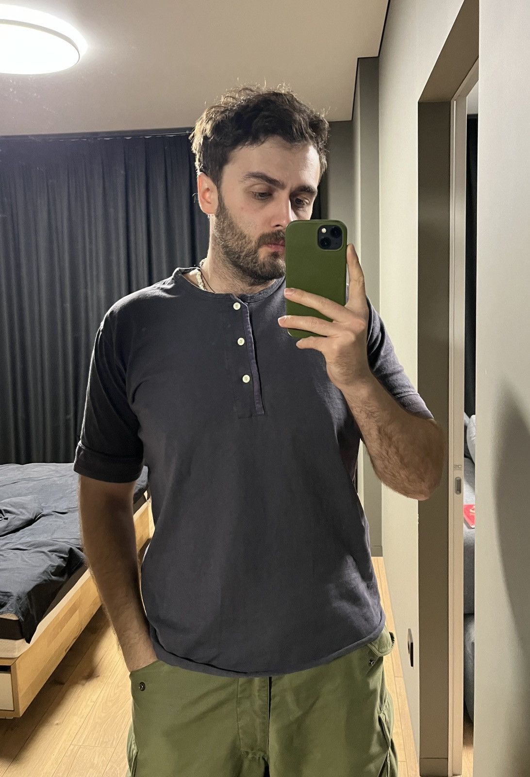 Freewheelers Freewheelers Power Wear Henley Navy/Purple T-shirt Size US L / EU 52-54 / 3 - 19 Thumbnail