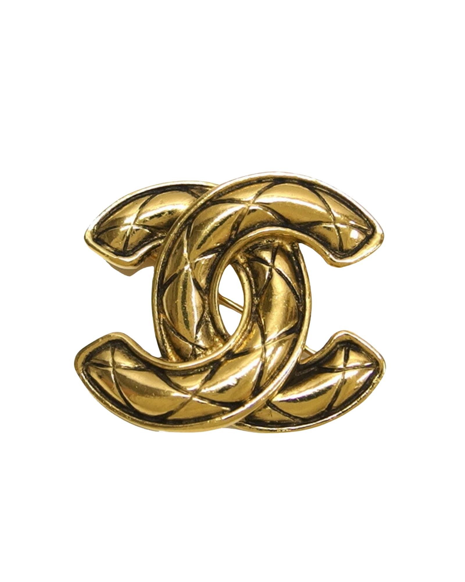 image of Timeless Chanel Gold Diamond Brooch, Women's