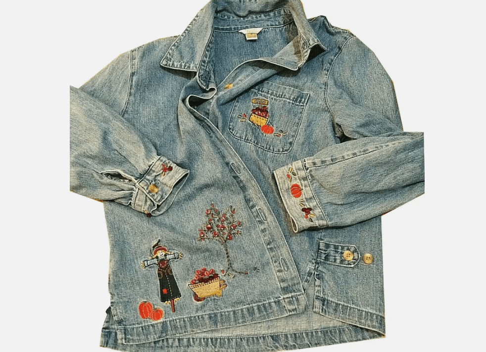 Vintage Vintage Christopher & Banks Halloween Pumpkin Denim Shirt M Size M / US 6-8 / IT 42-44 - 1 Thumbnail