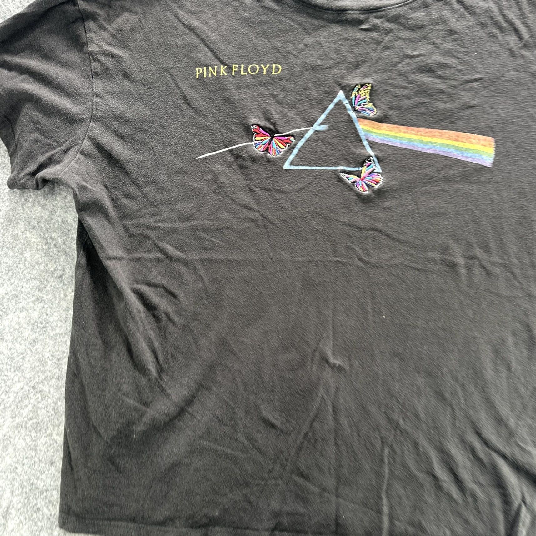 Cotton On Pink Floyd Shirt Womens Medium Black Cotton On Dark Side Butterfly Graphic Tee Size M / US 6-8 / IT 42-44 - 4 Thumbnail
