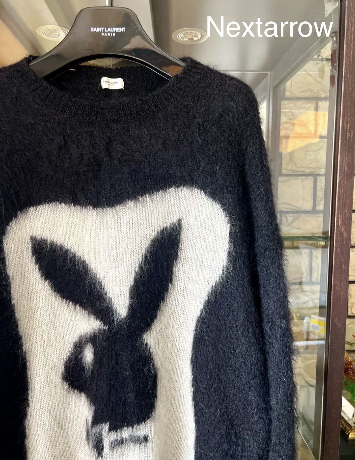Saint laurent 22fw Playboy Black and White Sweater