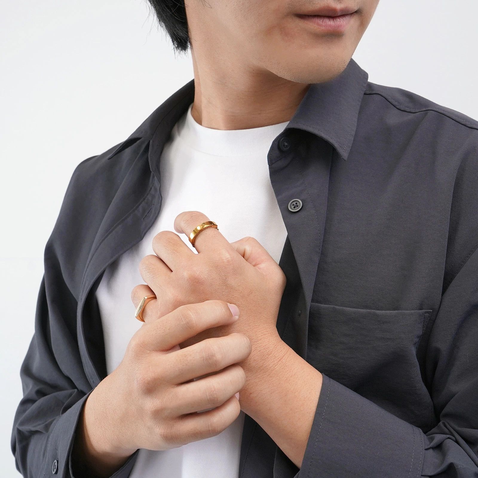 Bottega Veneta BOTTEGA VENETA gold plated Sterling silver chain ring 21 q Size ONE SIZE - 3 Thumbnail