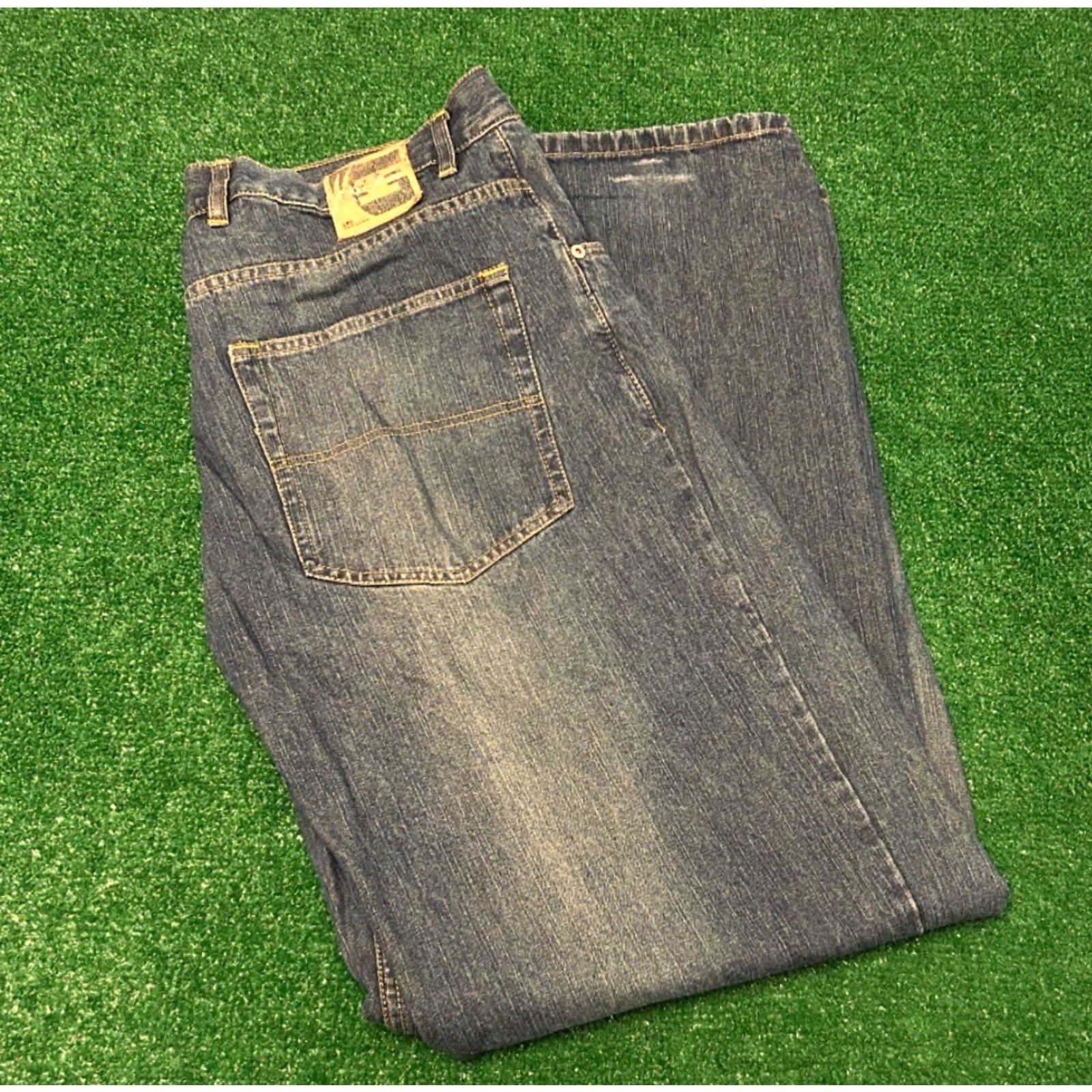 Phat Farm VINTAGE Phat Farm Jeans Mens Size 36 Baggy Hip Hop Skater Grunge Wide-Leg Denim Blue 36x33 Pockets Y2K 90s 2000s VTG Mens Size US 36 / EU 52 - 5 Thumbnail