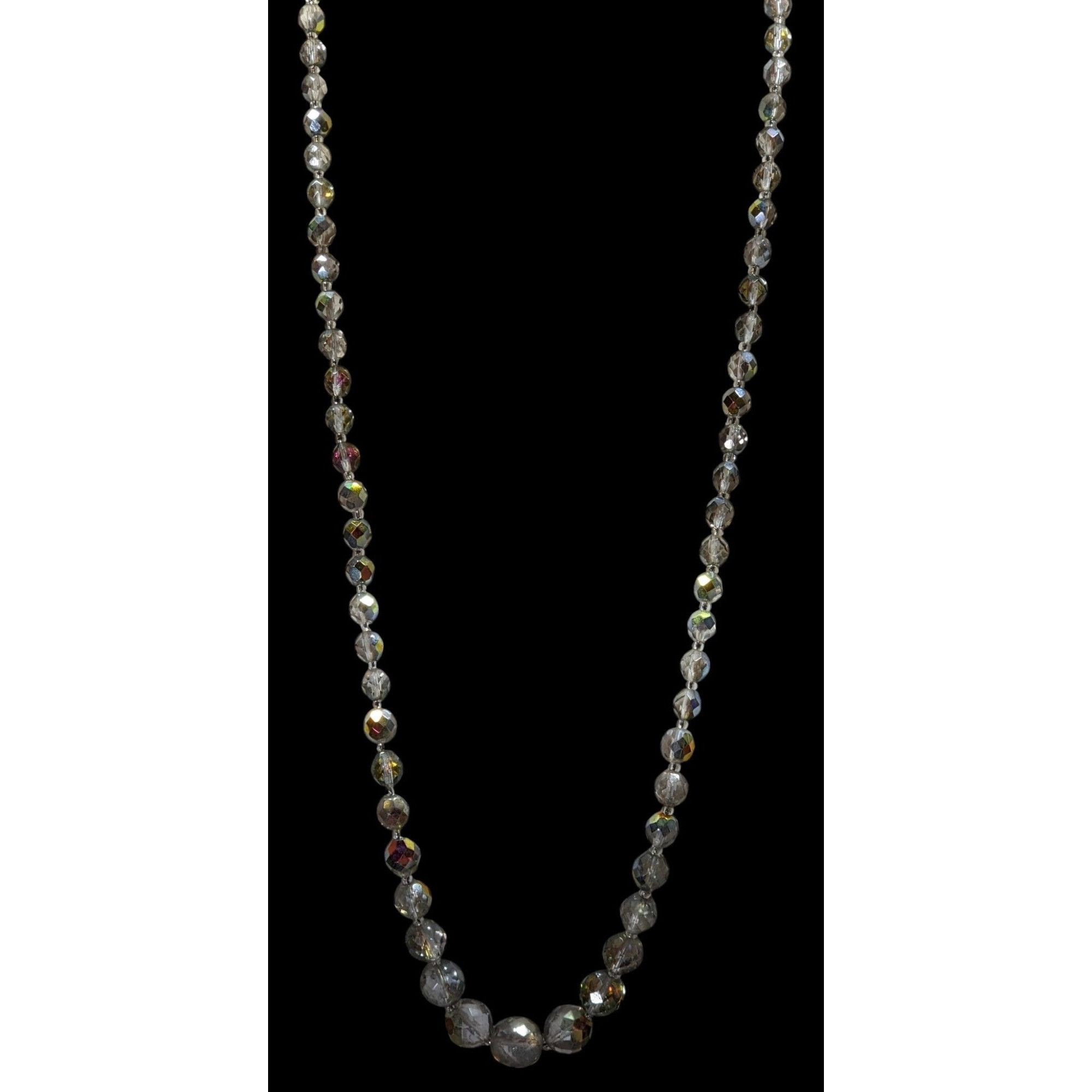 Other Vintage Aurora Borealis Faceted Crystal Bead Necklace Size ONE SIZE - 5 Thumbnail