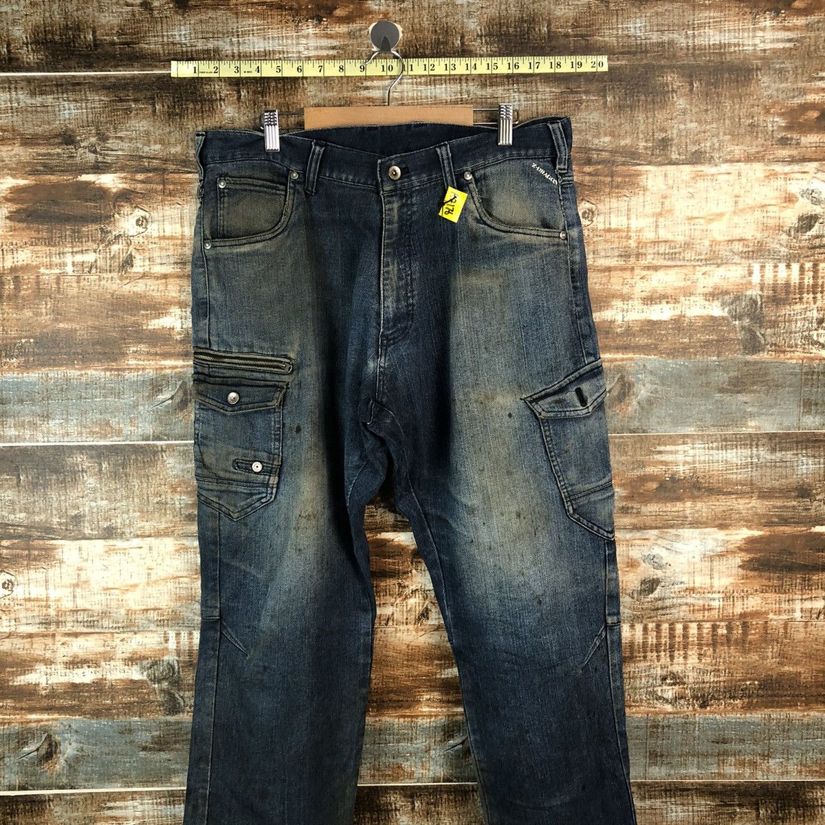 Japanese Brand Z Dragon Blue utility worker Multipocket cargo Pants #A2176 Size US 35 - 2 Thumbnail