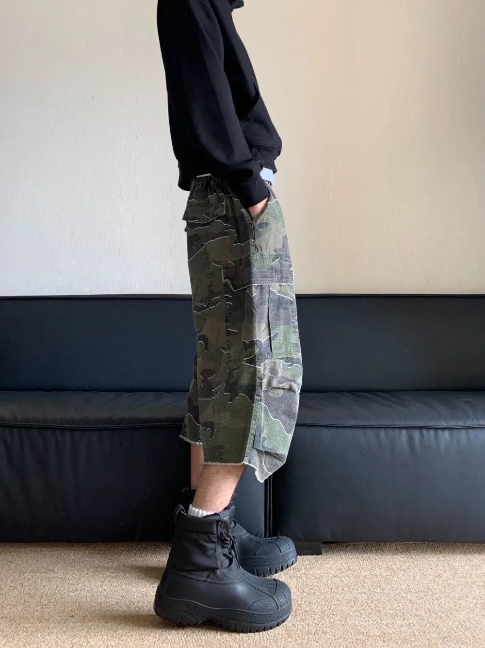 Vintage Streetwear Washed Retro Camouflage Baggy Jorts Shorts Size US 32 / EU 48 - 3 Thumbnail