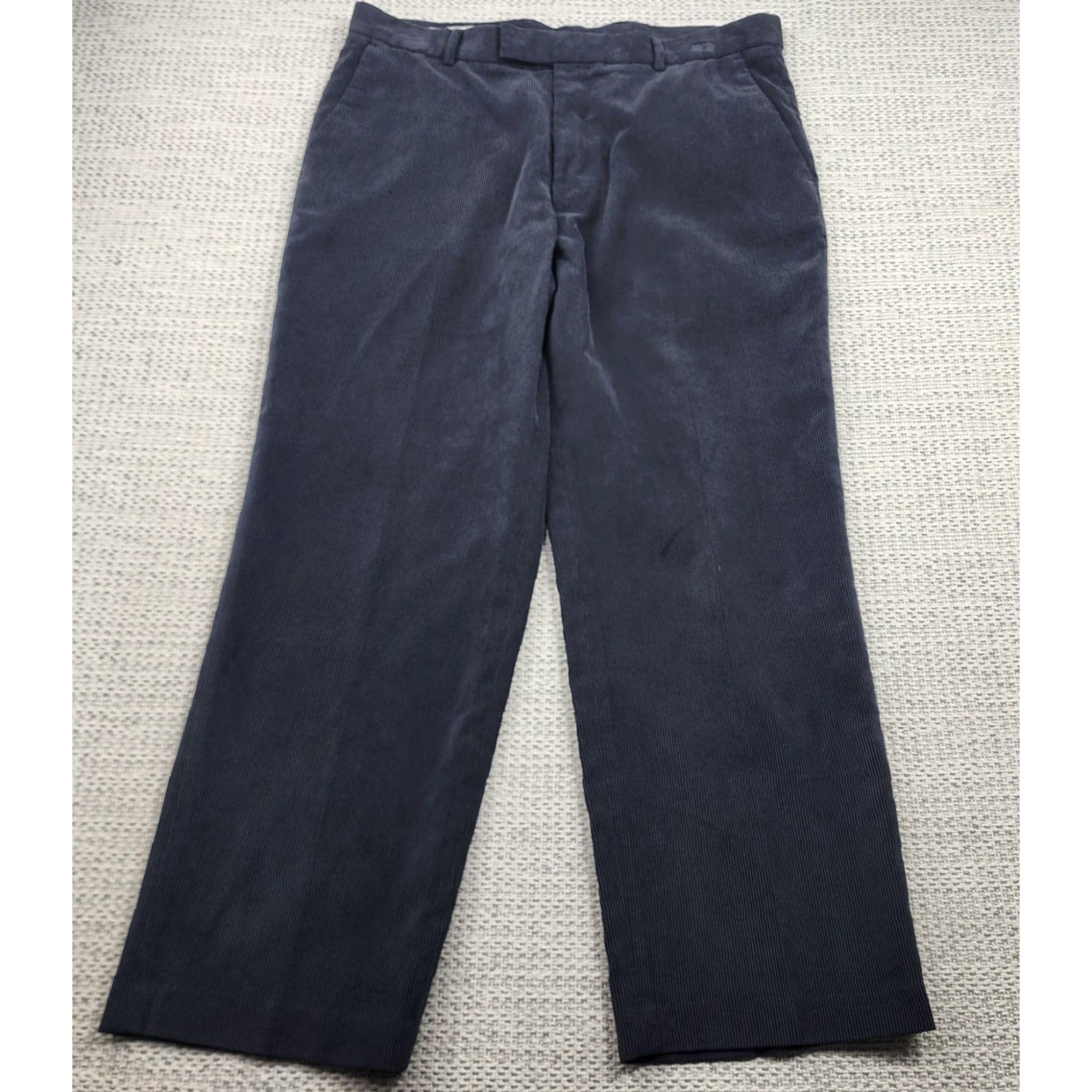 Perry Ellis Perry Ellis Pants Mens 36x29 Blue Corduroy Classic Fit Dress Slacks Work Office Size US 36 / EU 52 - 2 Thumbnail