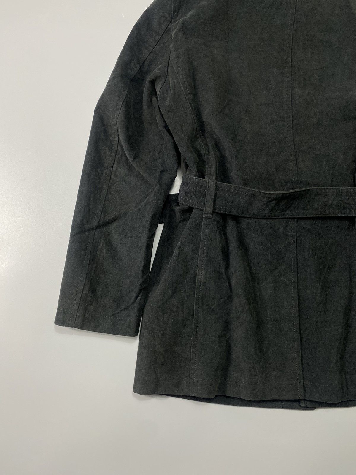Japanese Brand Ined Homme By Yohji Yamamoto Belted Moleskin Coat Size US M / EU 48-50 / 2 - 12 Thumbnail