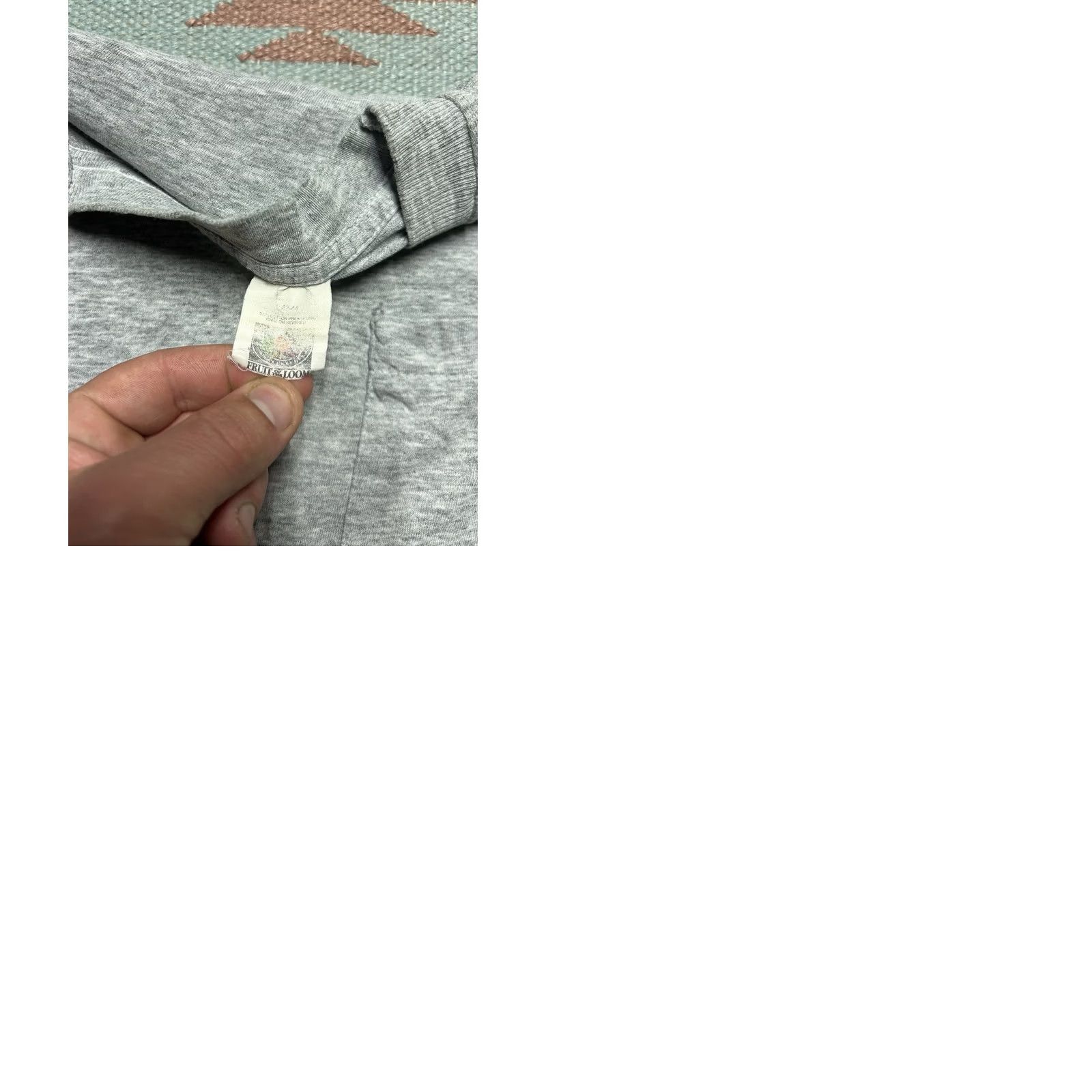 Fruit Of The Loom VINTAGE 90s Fruit of the Loom T-Shirt Pocket Gray M/L Womens Mens Shirt Size US M / EU 48-50 / 2 - 9 Thumbnail