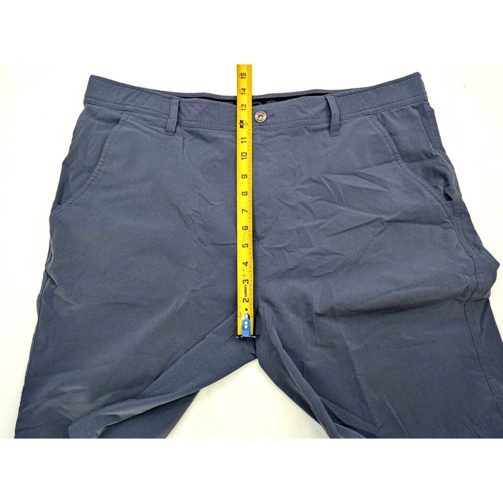 Vintage Gerry Chino Golf Shorts Men 38x10 Light Blue 10" Inseam 5-Pocket Ripstop Outdoor Comfort Regular Rise Knits Nylon Spandex Logo Size US 38 / EU 54 - 4 Thumbnail
