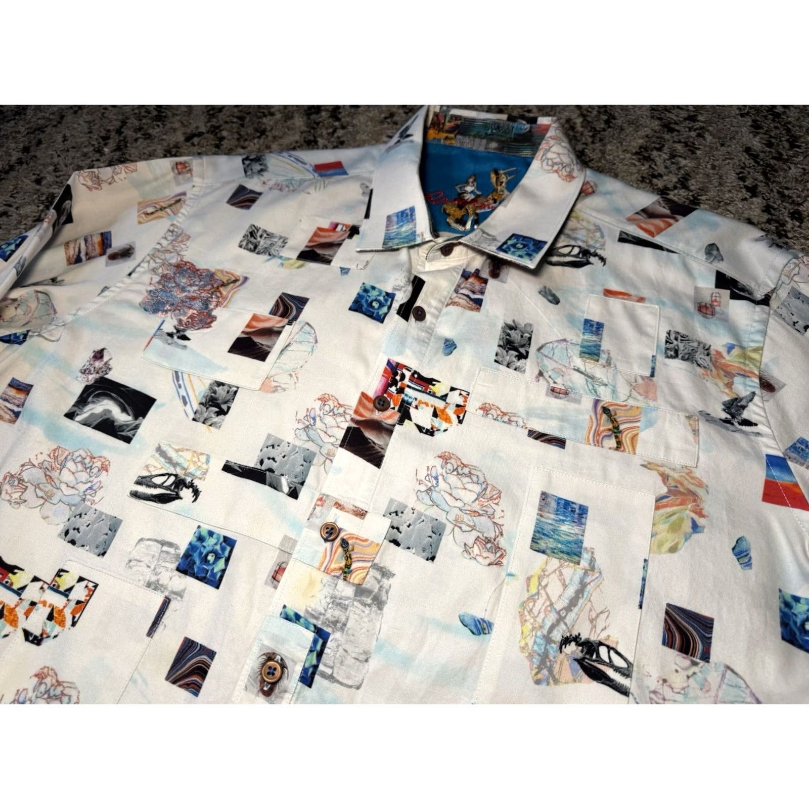 Robert Graham Robert Graham Space Exploration EMBROIDERED Patchwork Badland Flip Cuff Button-Up Shirt 2XL Multicolor Mens Size US XXL / EU 58 / 5 - 7 Thumbnail