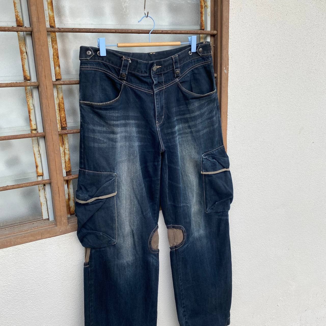 PPFM Rare Archival PPFM "Yellow Riot" Paratrooper Cargo Denim Size US 35 - 5 Thumbnail