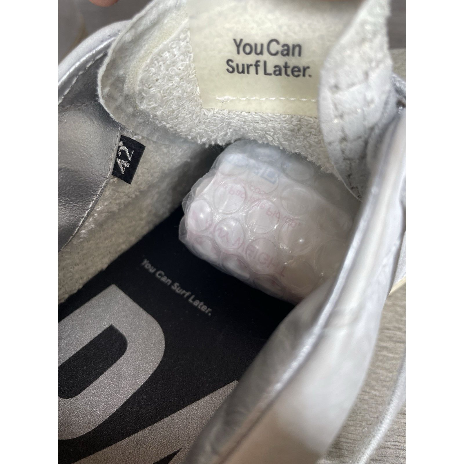 P448 P448 John Kale Bia White Leather Grey Lace Up Casual Sneaker Size US 11 / IT 41 - 8 Thumbnail