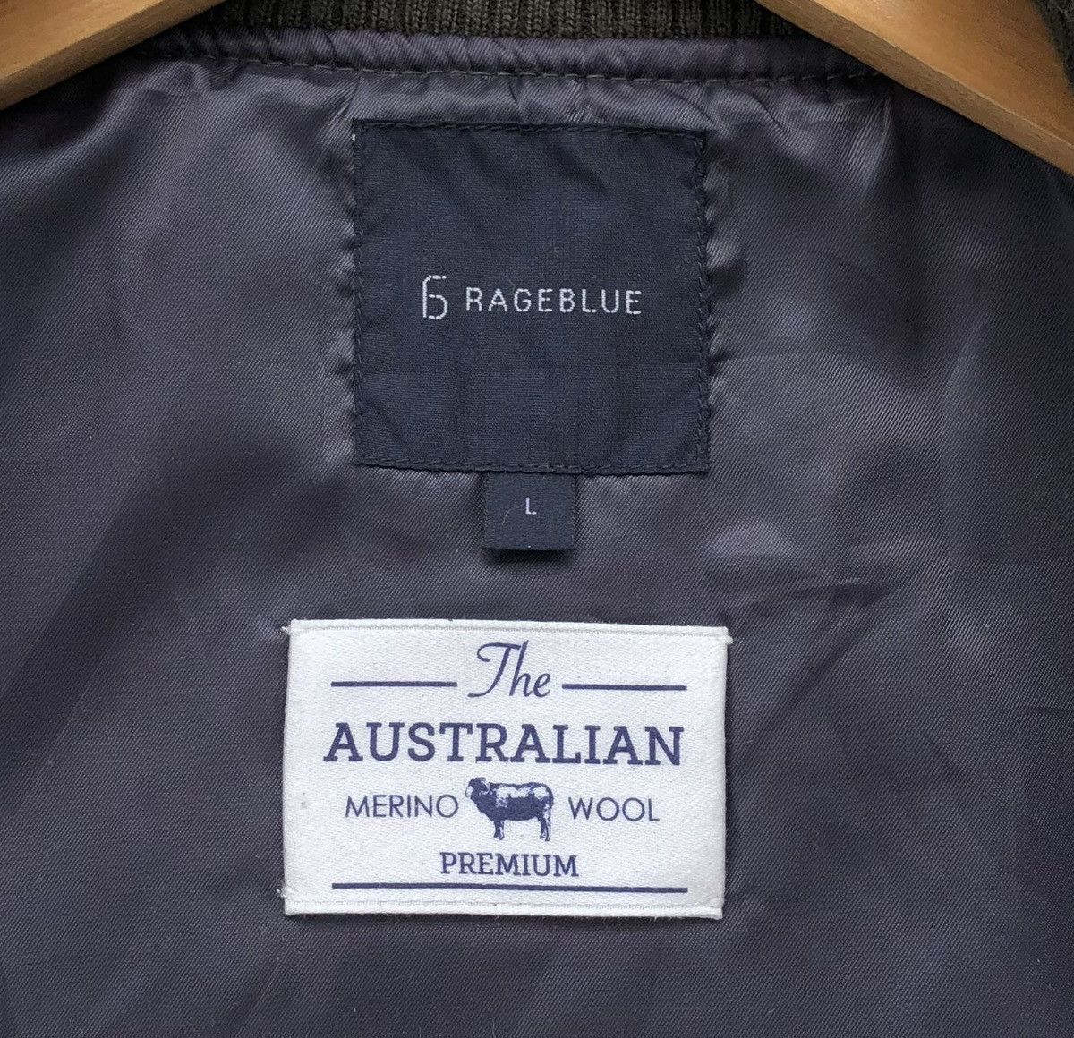 RAGEBLUE Rageblue Australian Merino Wool Ma-1 Blouson Bomber Jacket Size US L / EU 52-54 / 3 - 17 Thumbnail