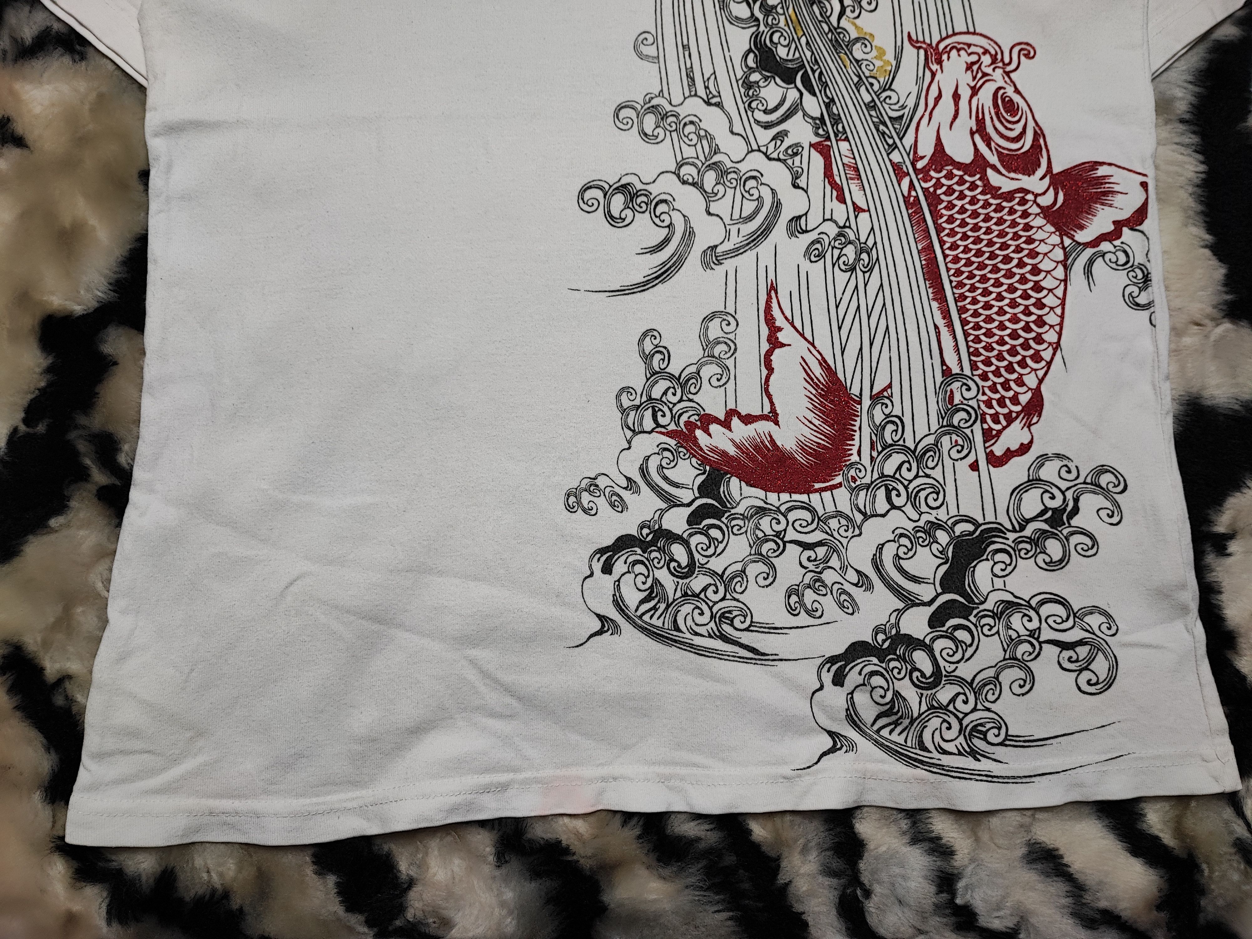 Number (N)ine Sukajan Tshirt Gold Fish Japan Size US M / EU 48-50 / 2 - 5 Thumbnail