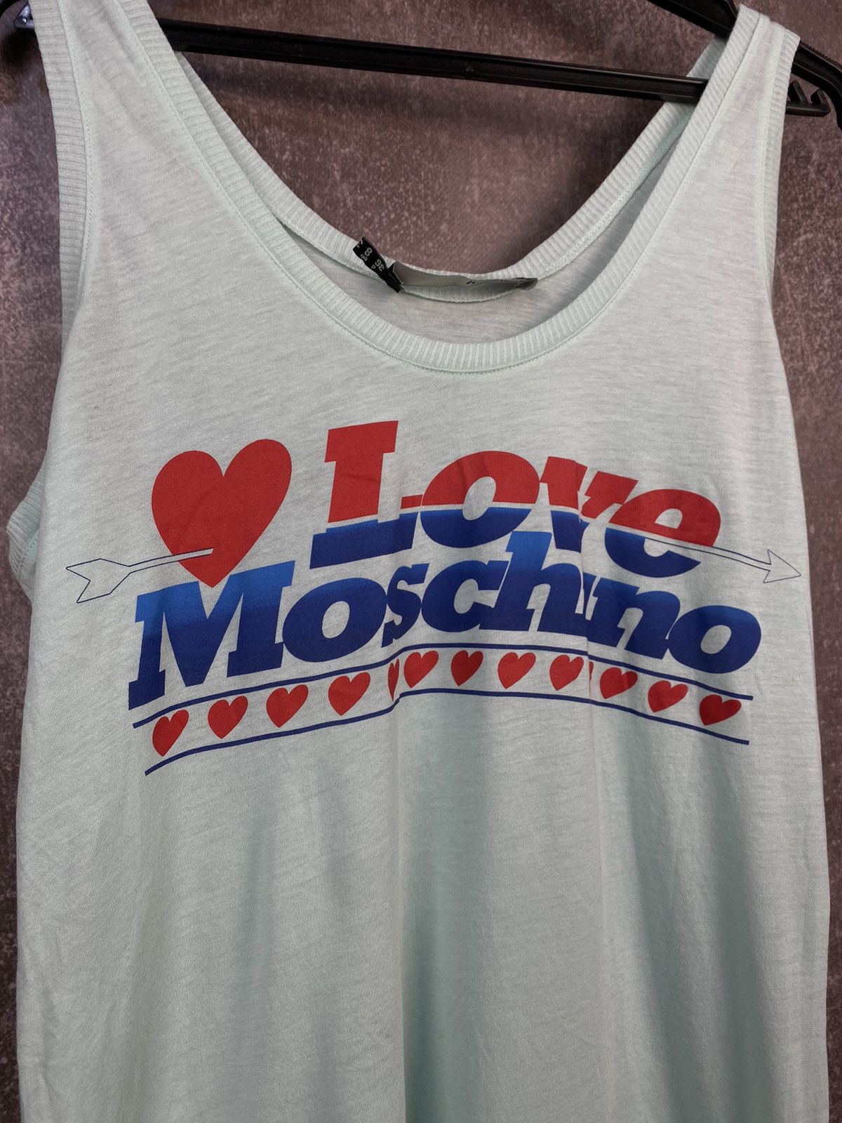 Moschino × Vintage Moschino Vintage Y2k Cotton Tank Top Sleeveless Tee Shirt Size S / US 4 / IT 40 - 3 Thumbnail