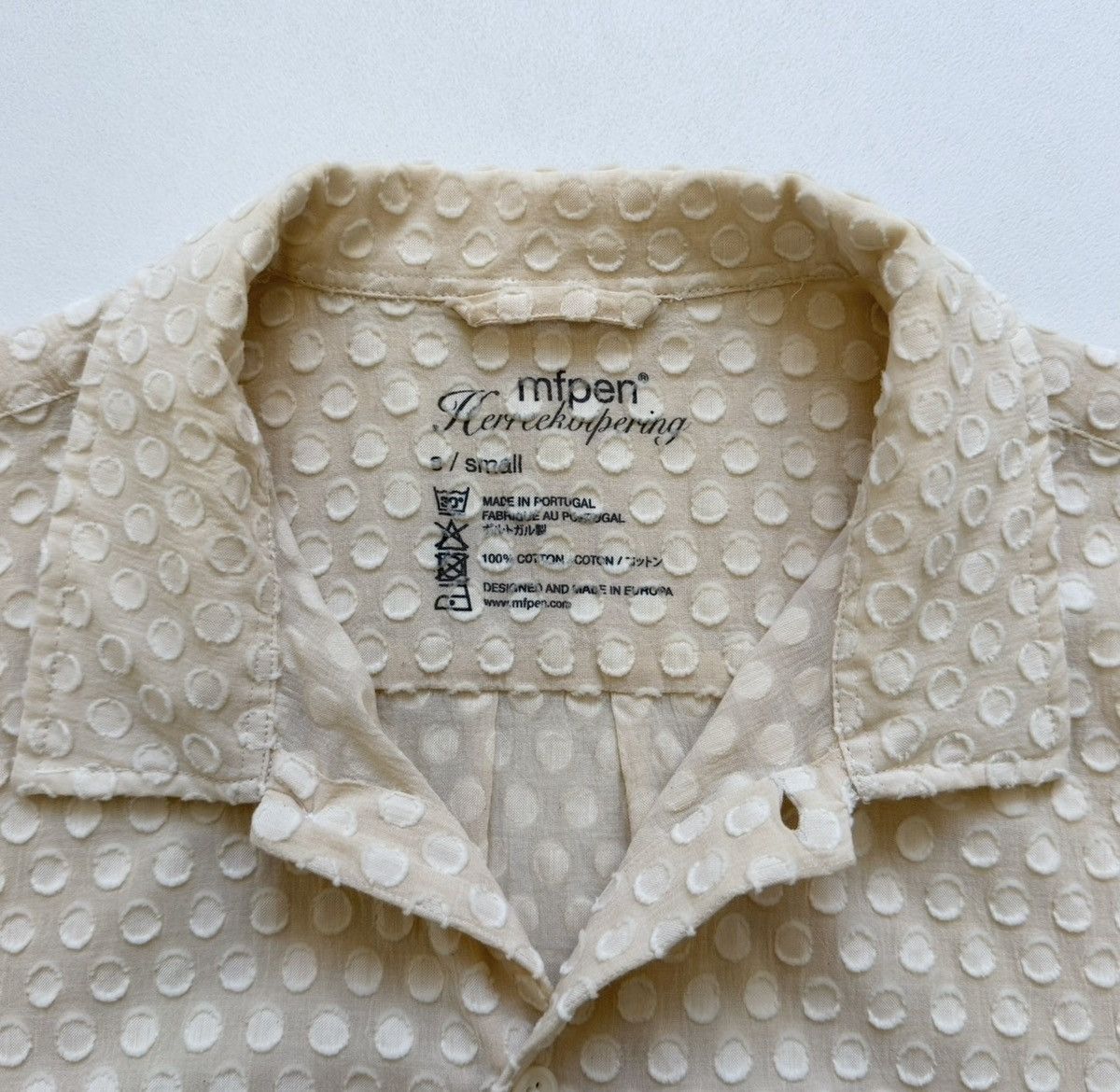 Mfpen Beige ‘3D Tufted Circle’ Cream Shirt Size US S / EU 44-46 / 1 - 4 Thumbnail