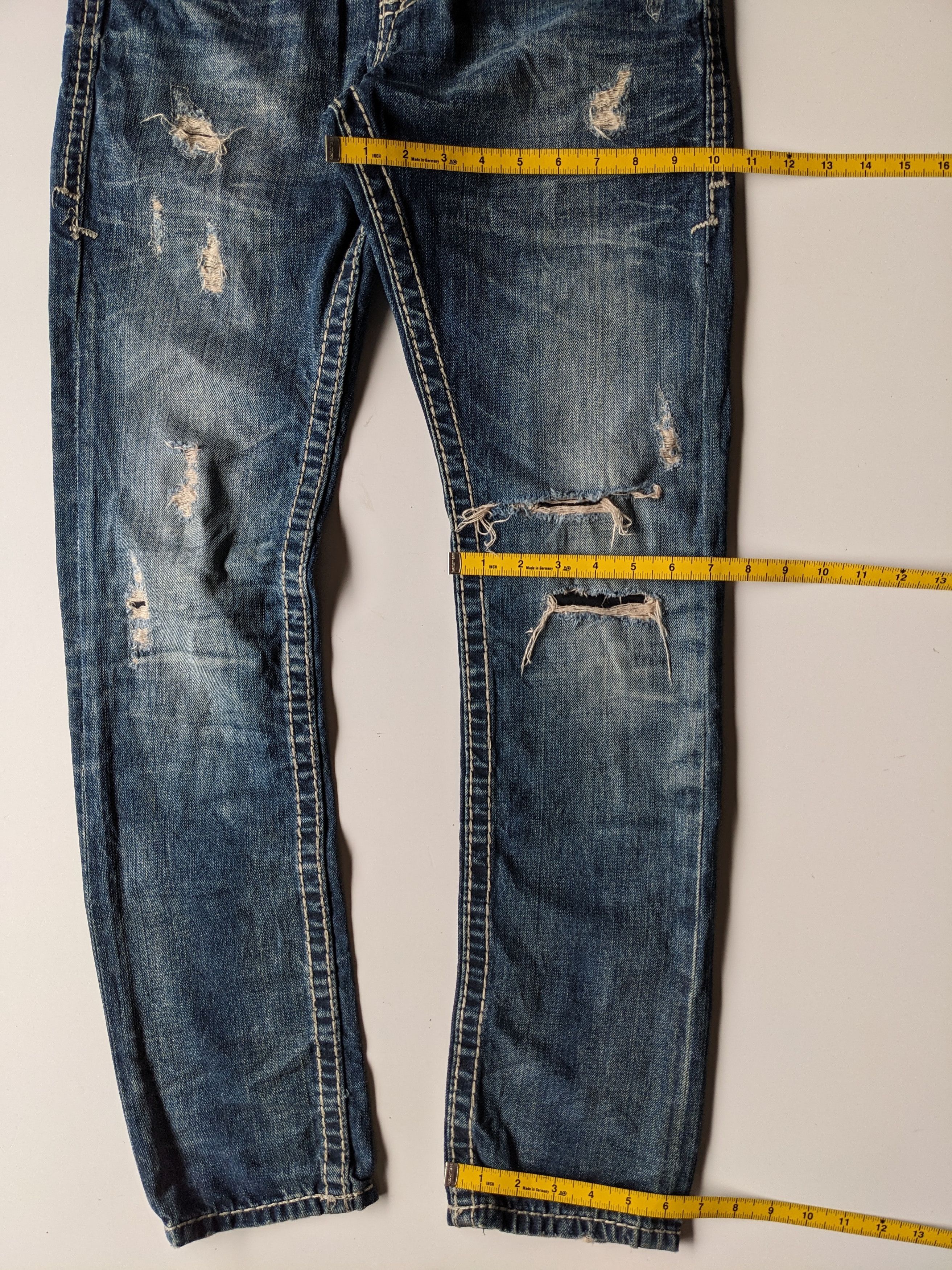 If Six Was Nine × Japanese Brand × Tornado Mart Rivet de Cru distressed ripped jeans Size US 32 / EU 48 - 10 Thumbnail