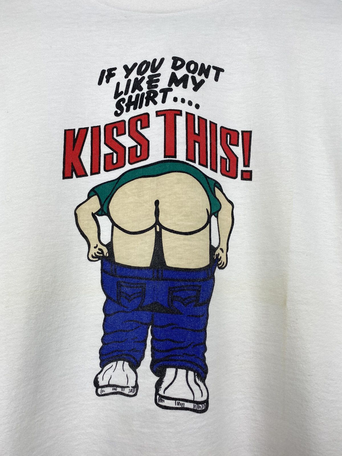 Vintage Vintage Y2K Kiss This Humor T Shirt Tee Porn Star Size US M / EU 48-50 / 2 - 2 Thumbnail