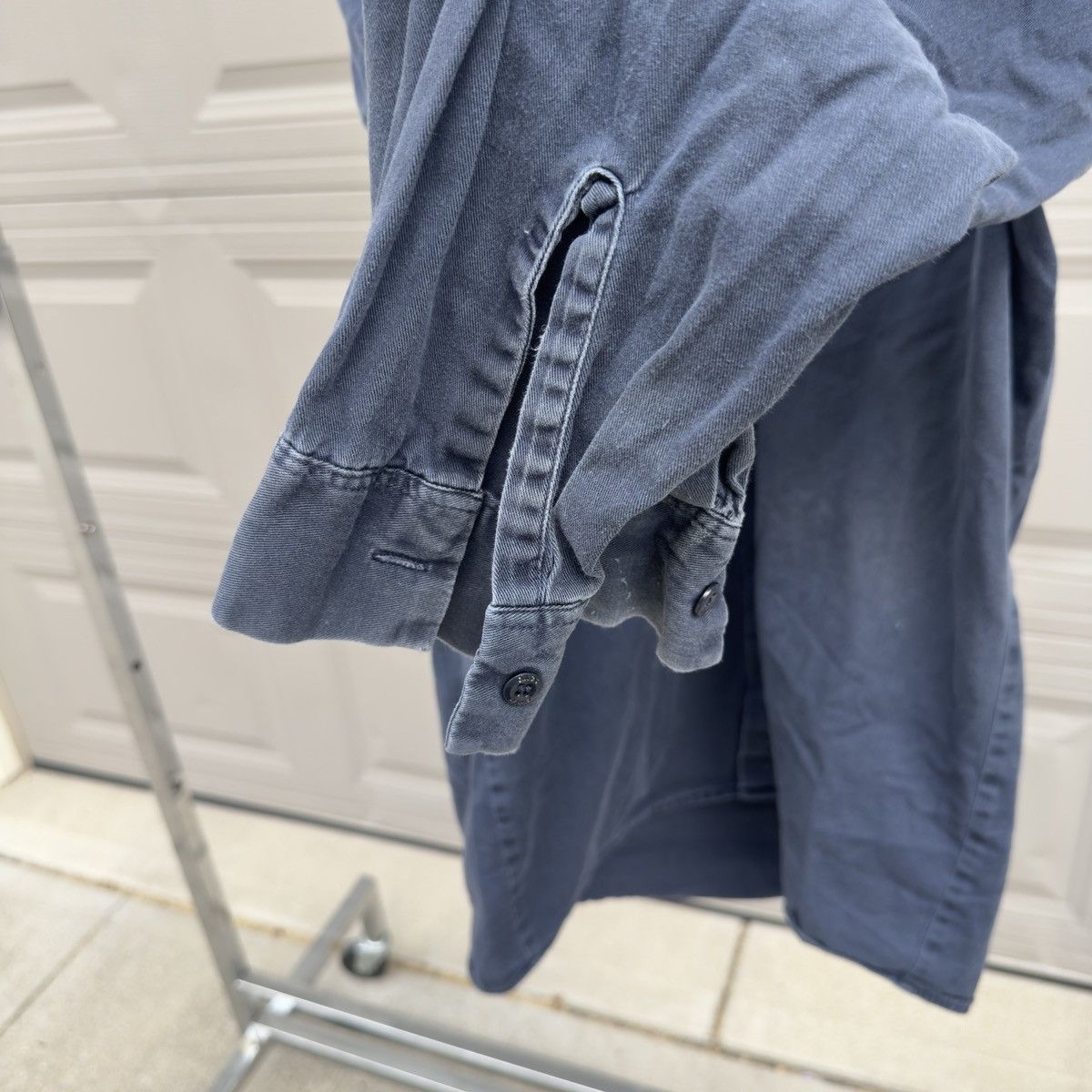 Vintage Sun Faded Thrashed Distressed Work Shirt ERD Grunge Chrome Size US L / EU 52-54 / 3 - 4 Thumbnail