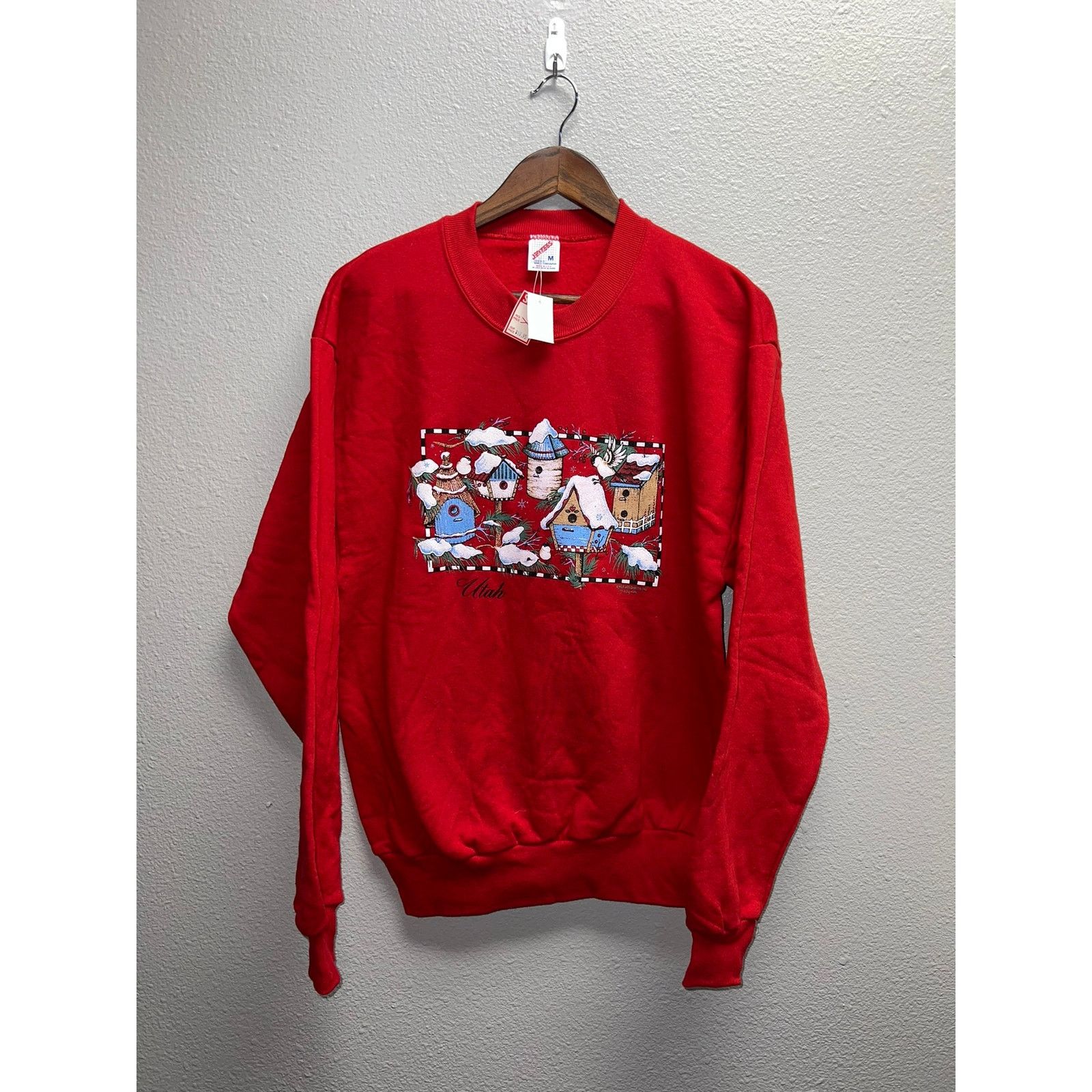 Jerzees Vintage Utah Sweatshirt Crewneck Snowy Birdhouse VTG 90s M Size US M / EU 48-50 / 2 - 1 Thumbnail