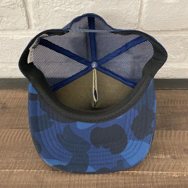 Bape 🔥Vintage🔥 BAPE BLUE CAMO trucker hat cap a bathing ape NIGO Size ONE SIZE - 6 Thumbnail