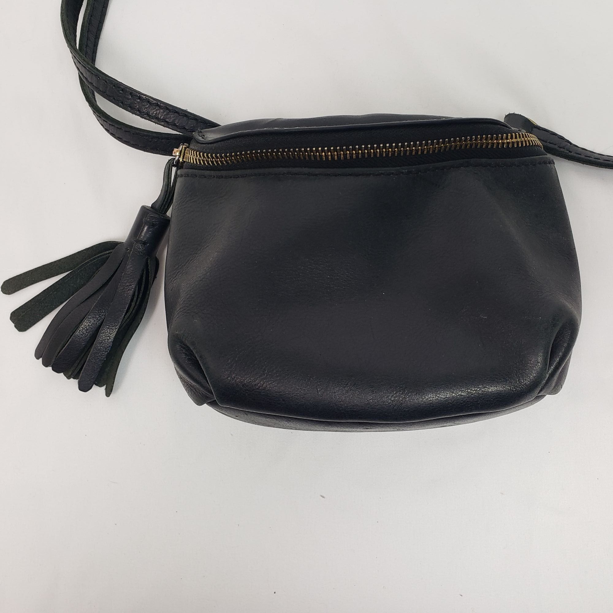American Eagle Outfitters American Eagle Blk Italian Leather Mini Small Crossbody Bag Size ONE SIZE - 2 Thumbnail