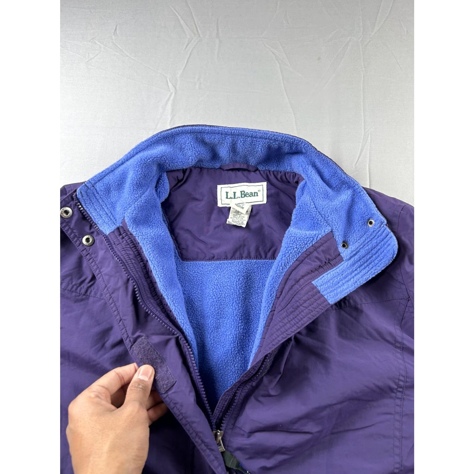 Vintage VINTAGE? LL Bean Jacket Womens Petite Medium Purple Fleece Lined Insulated Parka Zip Size M / US 6-8 / IT 42-44 - 7 Thumbnail