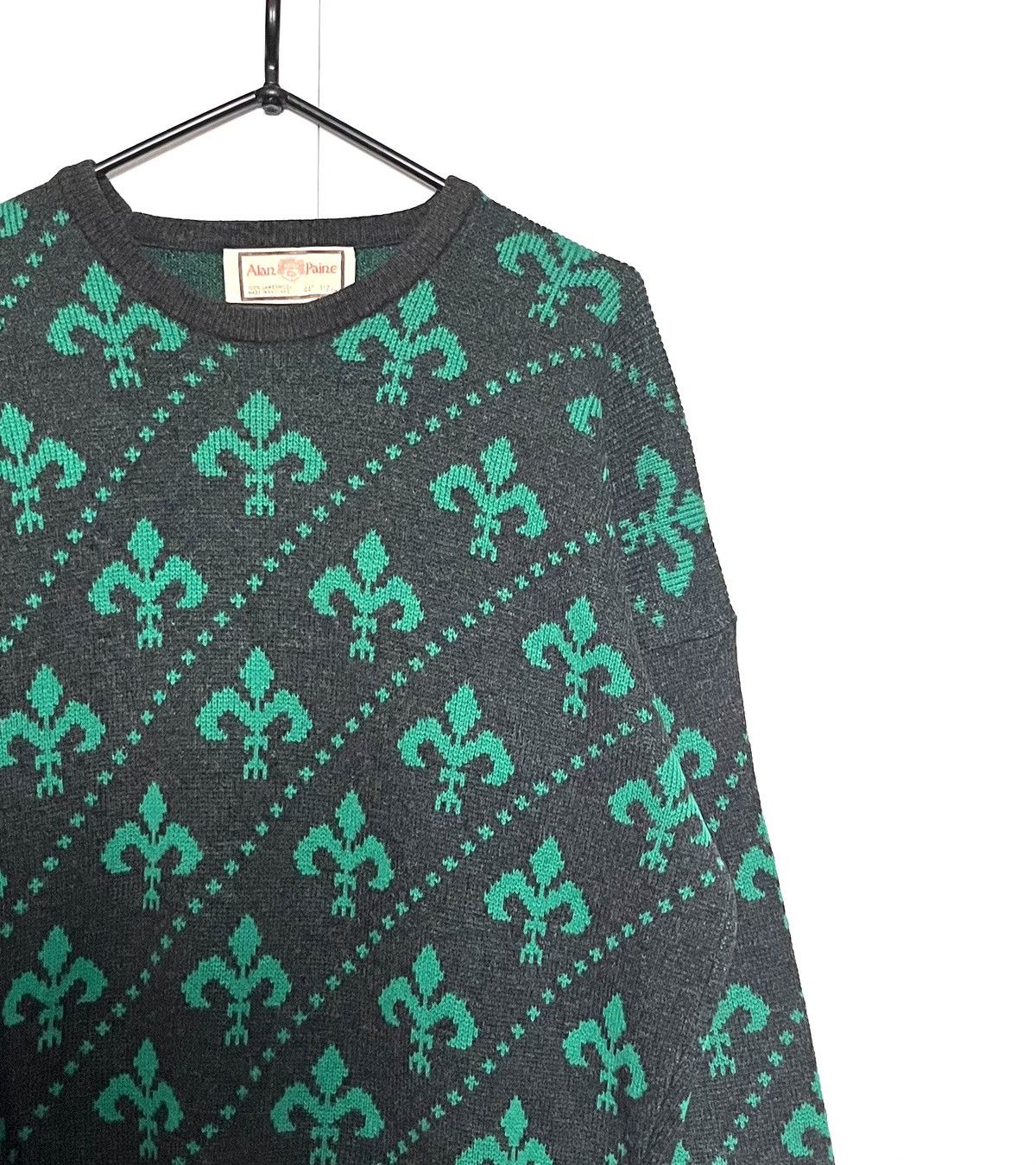 Hysteric Glamour × Vintage 🏴󠁧󠁢󠁥󠁮󠁧󠁿Vintage 90s Alan Paine Wool Sweater Size US L / EU 52-54 / 3 - 3 Thumbnail