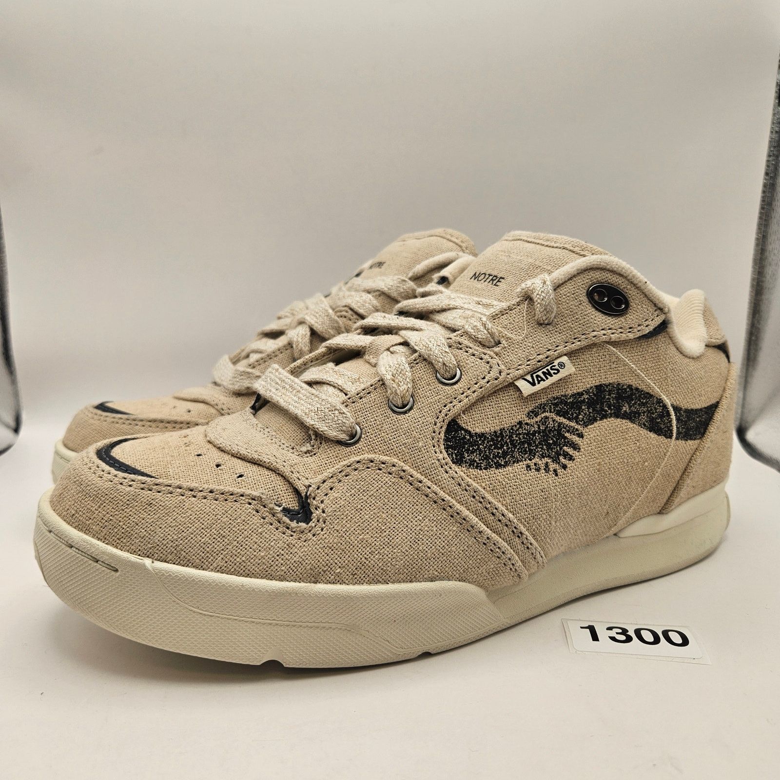 Vans VANS X NOTRE ROWLEY MEN'S 10 TAN LINEN XLT SKATE CHUNKY LOW Size US 10 / EU 43 - 1 Thumbnail