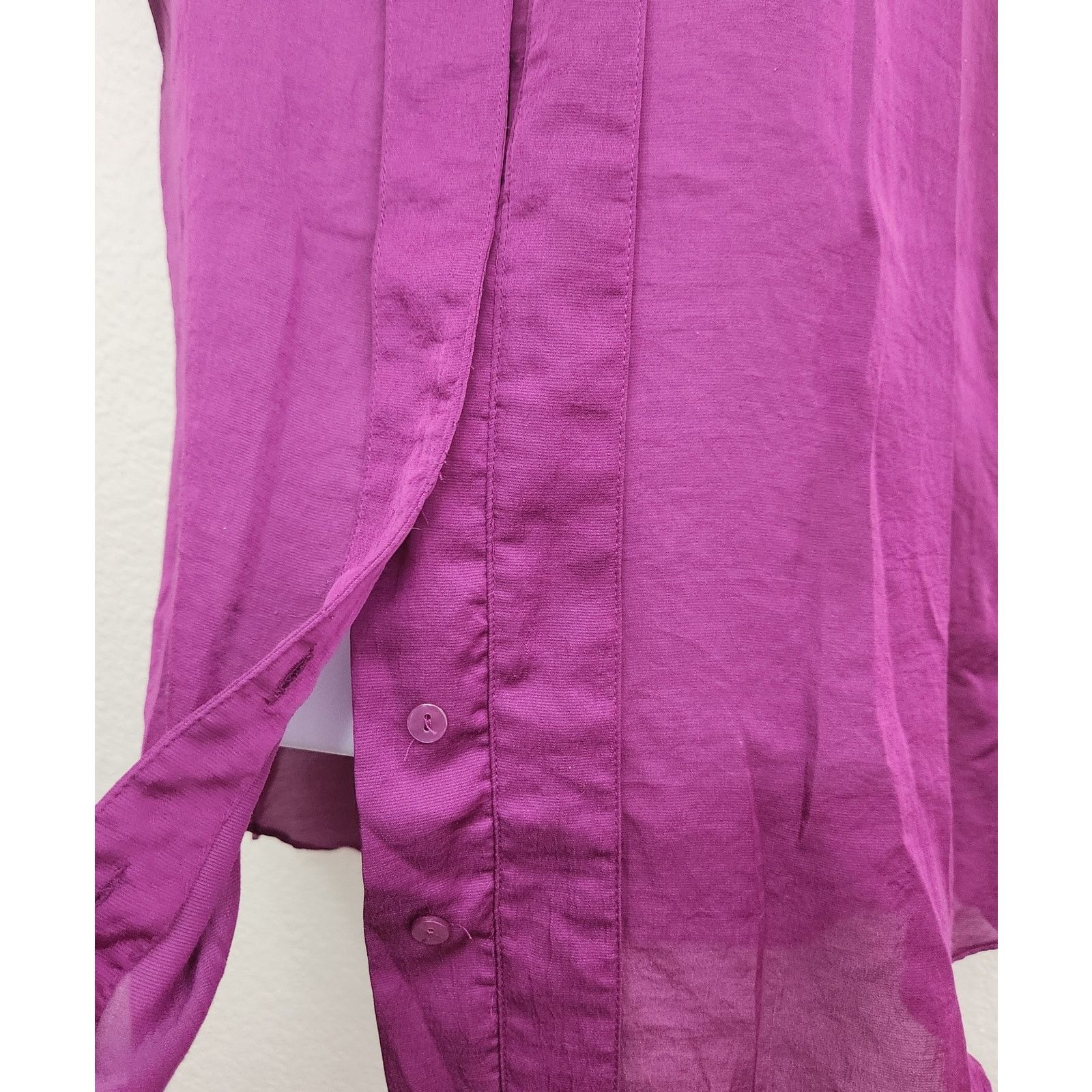 Coldwater Creek Coldwater Creek Purple Hidden Button Sleeveless Top XS Soft Size XS / US 0-2 / IT 36-38 - 2 Thumbnail