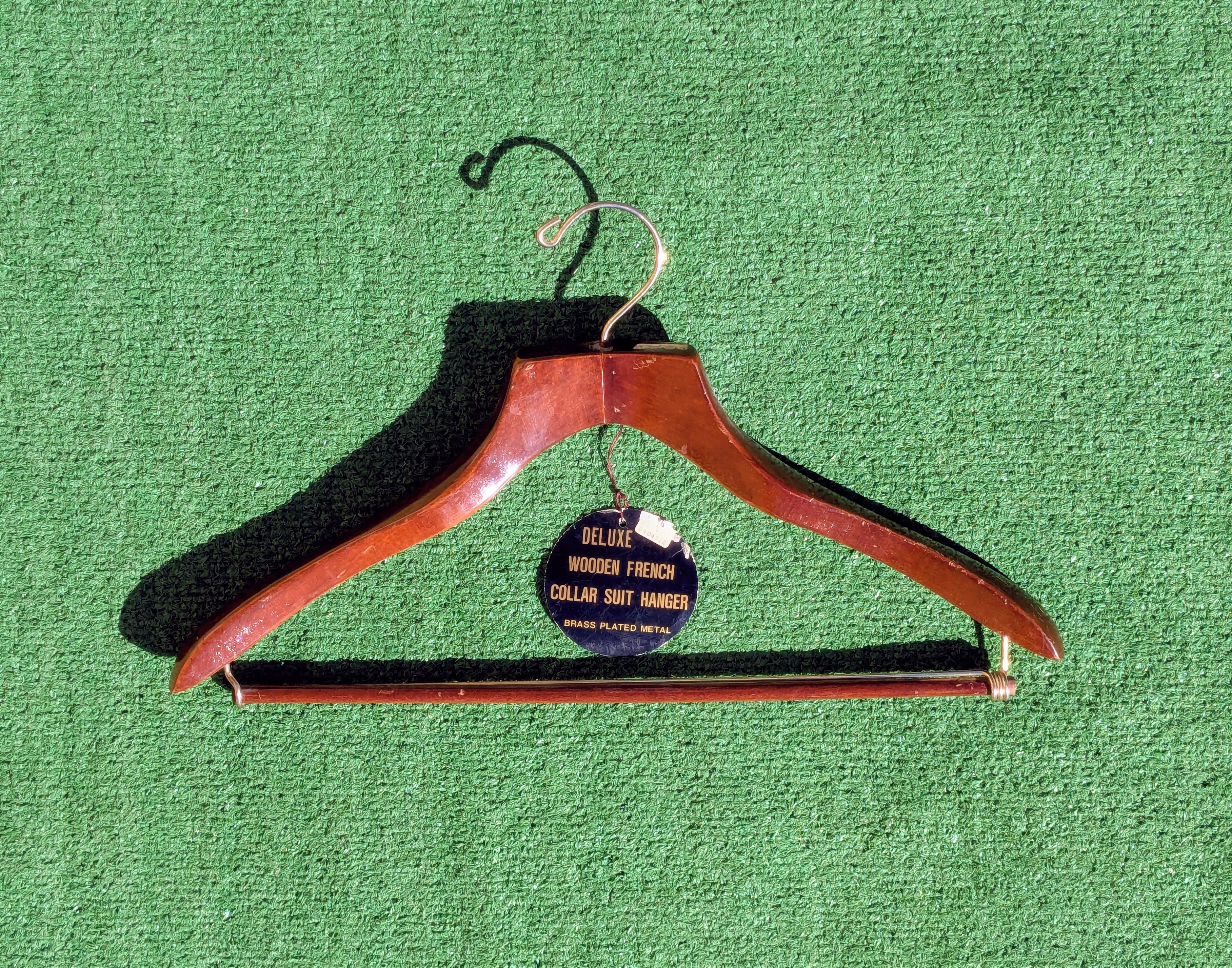 Other Brass Plate Wood Deluxe French Collar Suit Lock Bar Hanger Size ONE SIZE - 1 Thumbnail
