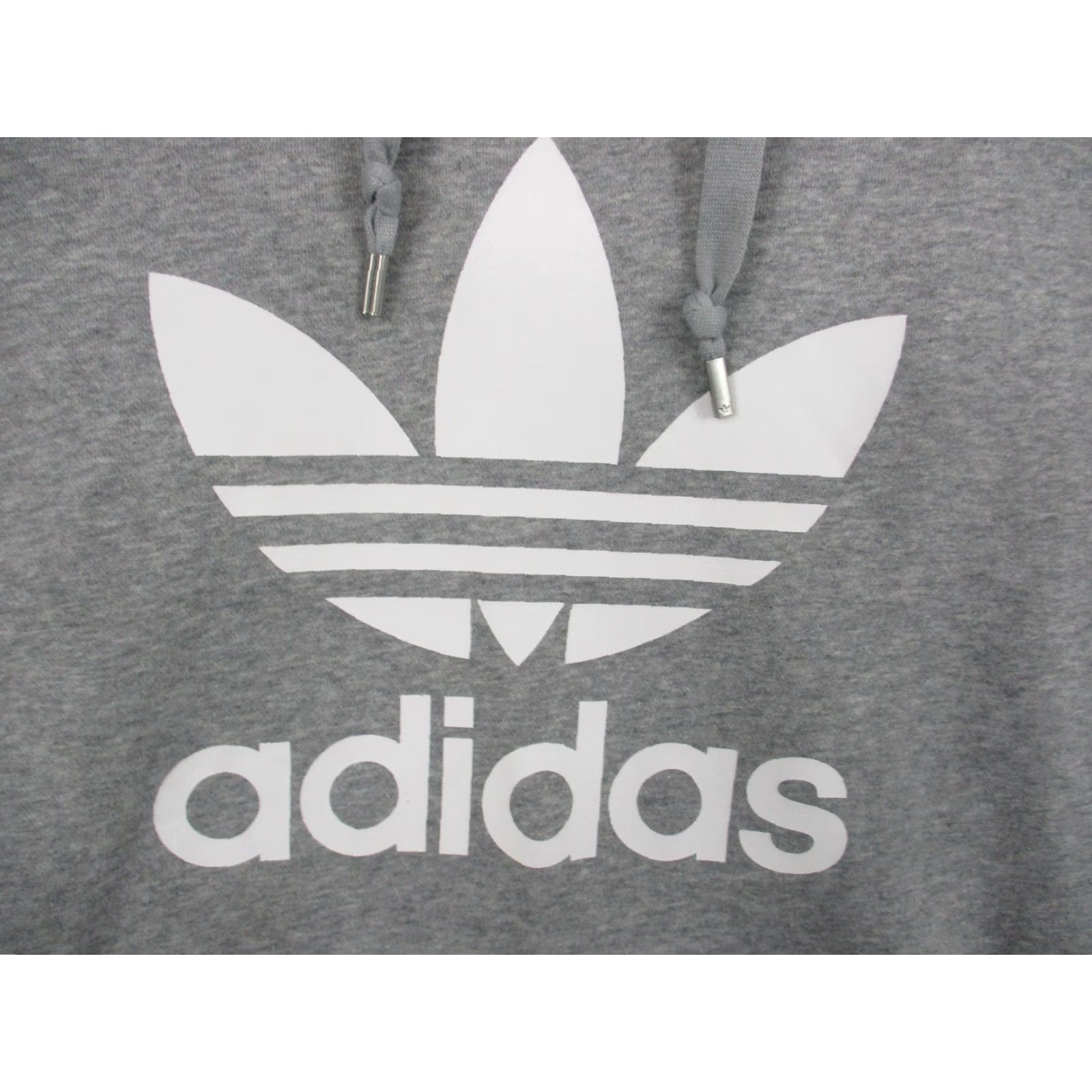 Adidas Adidas Hoodie Mens Small Gray Trefoil Pullover Sweatshirt Graphic Print Pocket Logo BP9486 Size US S / EU 44-46 / 1 - 2 Thumbnail
