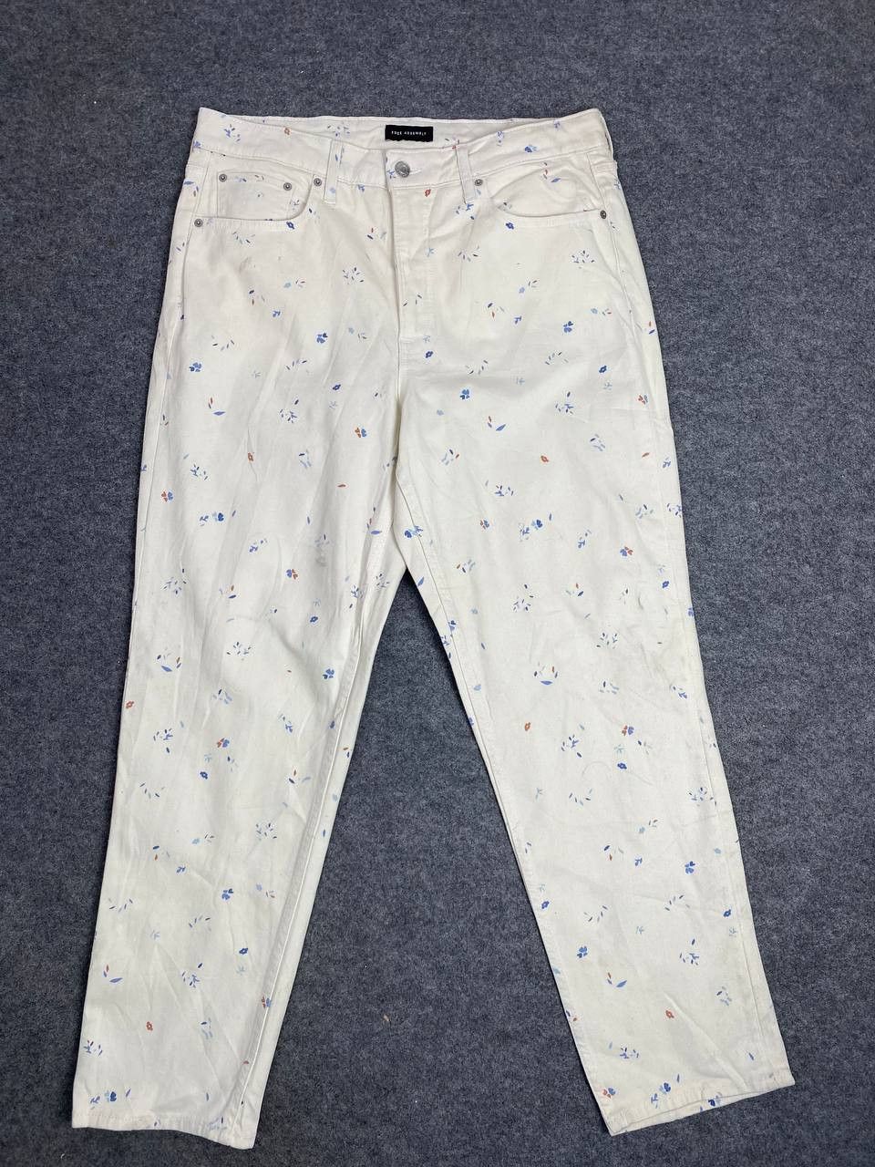 Japanese Brand vintage japanese brands 90s straight fullprint denim Size US 35 - 6 Thumbnail