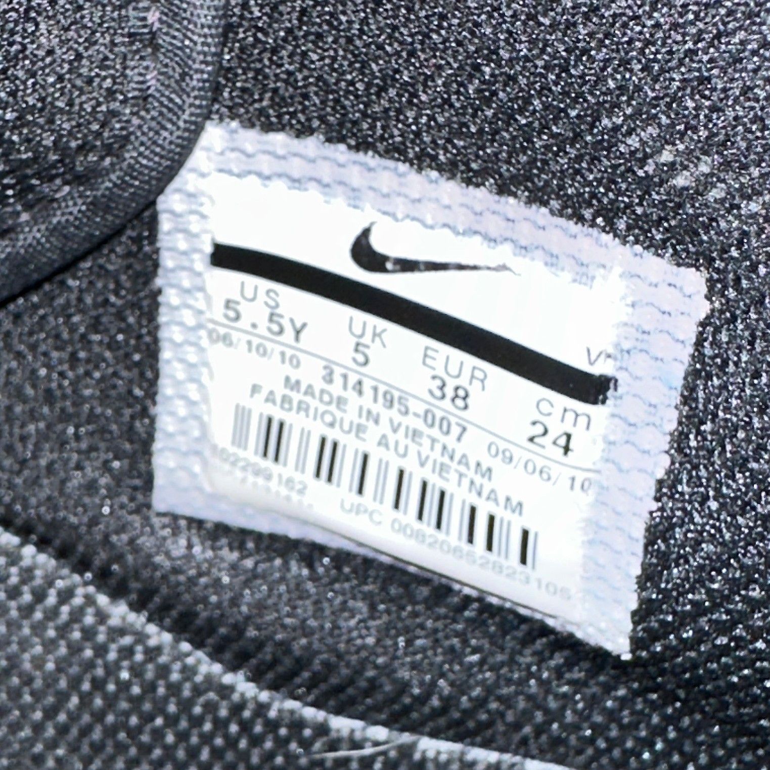 Nike Nike Air Force 1 Mid GS Black Stealth Young Unisex Sneakers Size US 5.5 / EU 38 - 23 Thumbnail